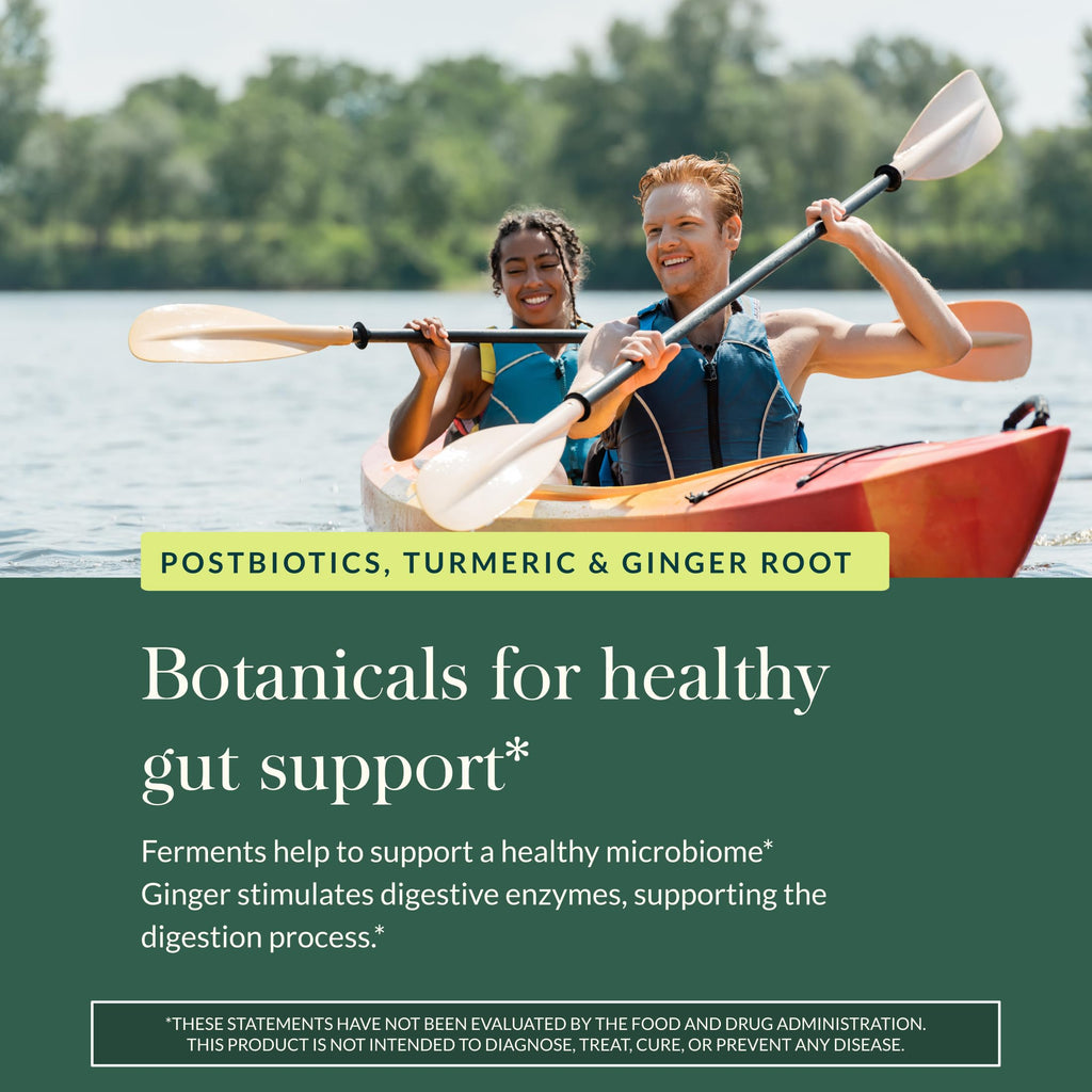 Gaia Herbs Ginger-Turmeric Postbiotic - Healthy Gut Support* - 60 Vegan Liquid Phyto-Caps (30 Servings) Gaia Herbs Au supplements