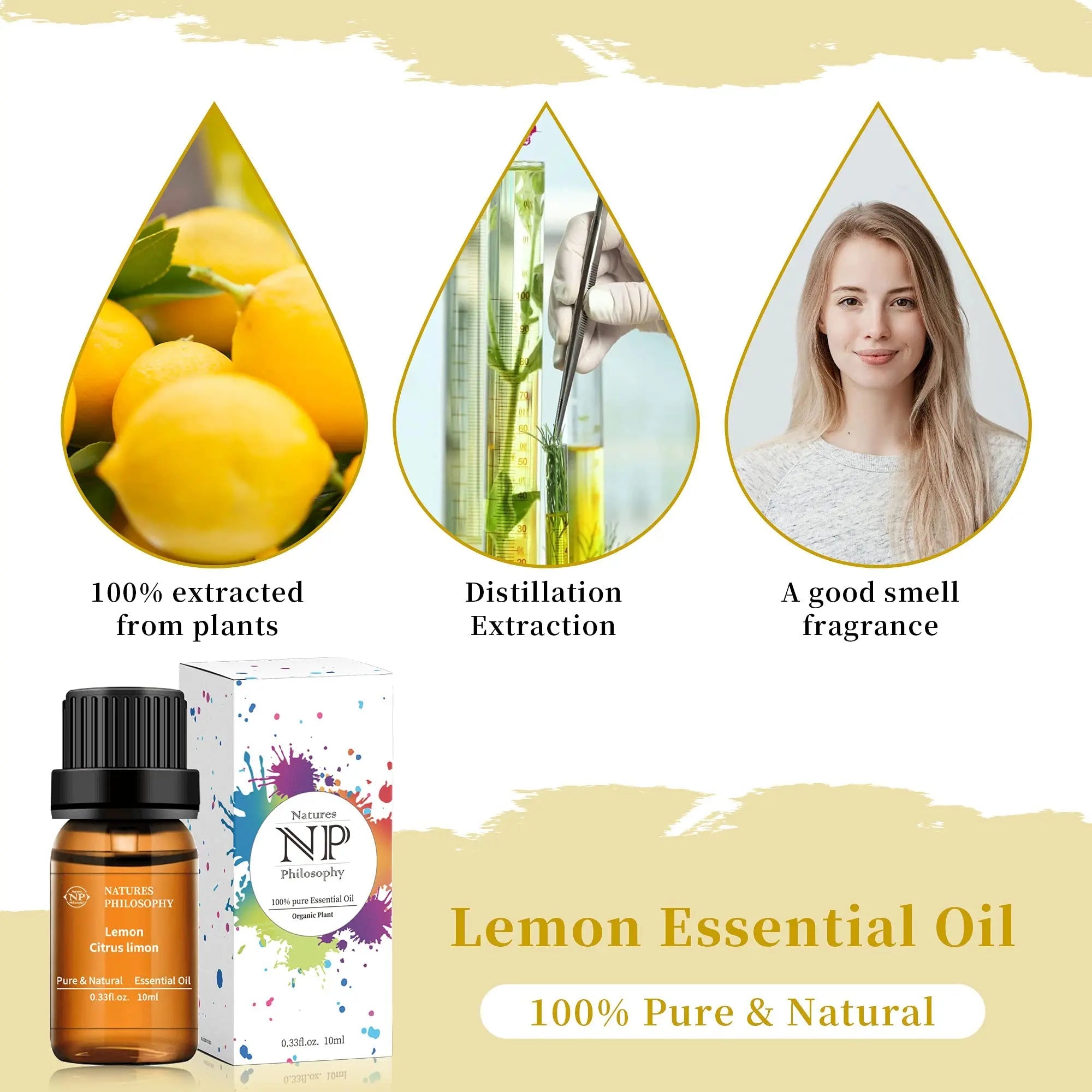 Lemon Essential Oil,100% Pure Organic Essential Oils for Aromatherapy, Diffuser, Massage, Soap Making NP NATURES PHILOSOPHY Au supplements