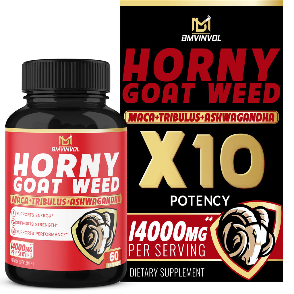BMVINVOL Horny Goat Weed Capsules, Boost Energy,14000mg Herbal BMVINVOL Au supplements
