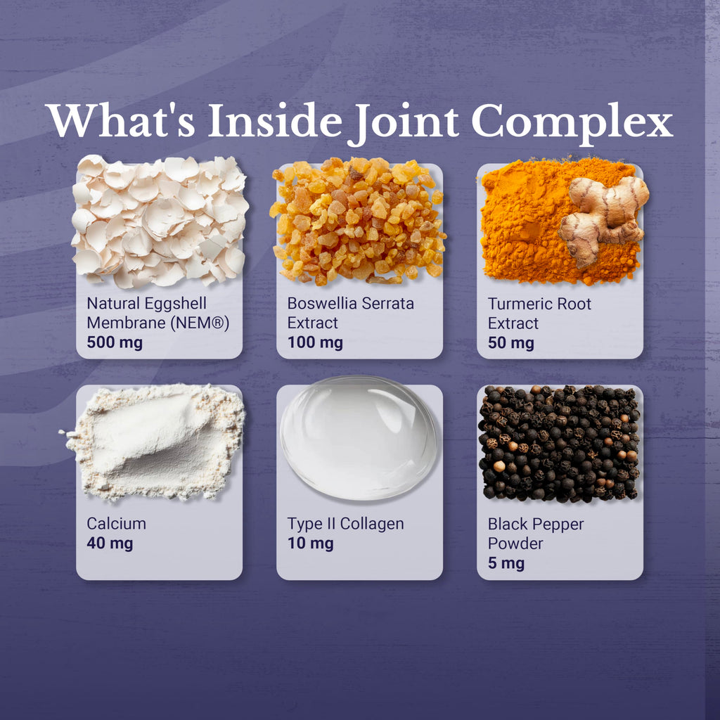 NATION HEALTH MD Joint Complex - Joint & Cartilage Health - Joint Support Supplement with Calcium, NEM Eggshell Membrane, Boswellia Serrata - Knee Supplements for Men & Women, 60 Capsules NATION HEALTH MD Au supplements