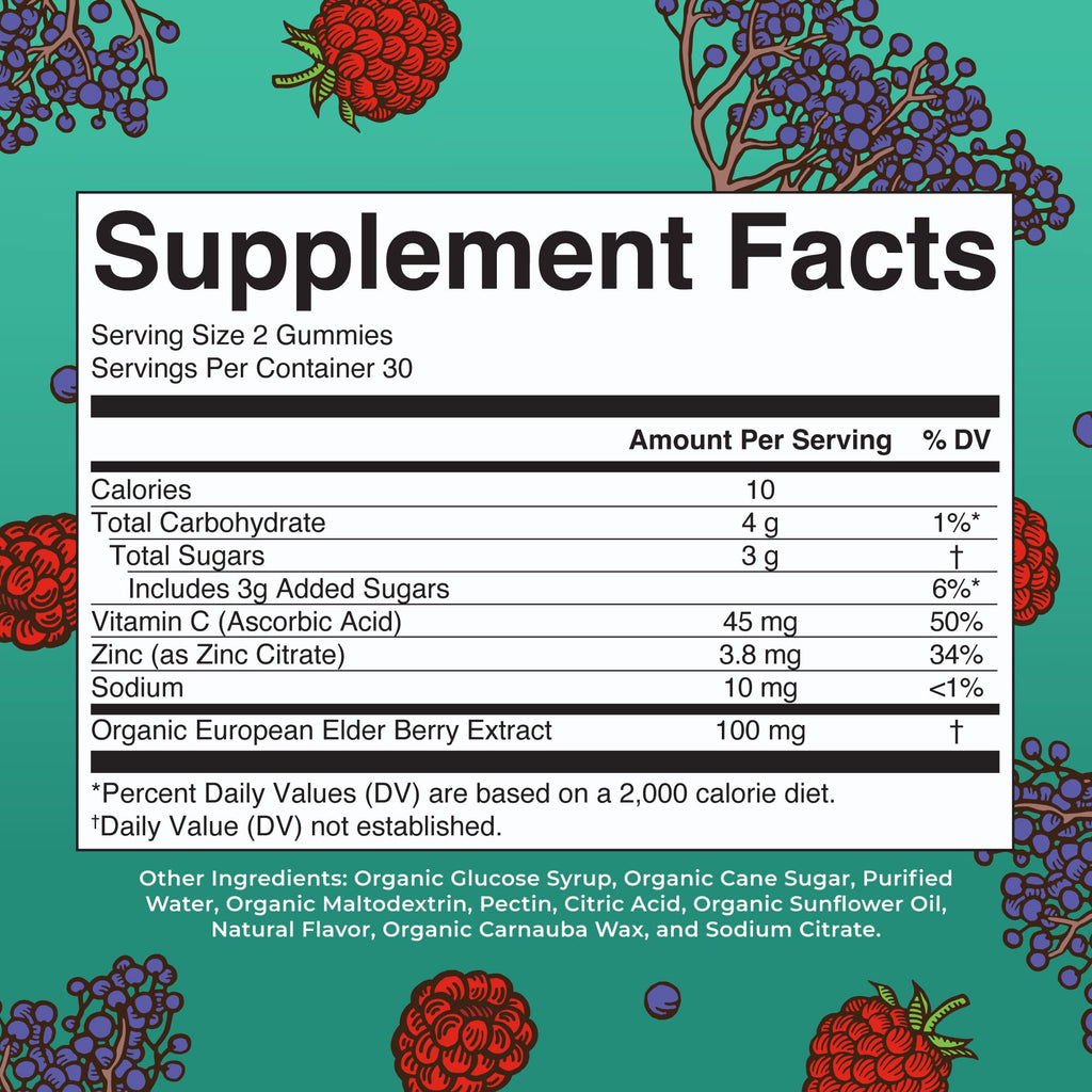 MaryRuth Organics Kids Immune Support Gummies | USDA Organic | Vitamin C, Zinc, and Elderberry Gummies for Kids| Immune Support for Ages 4+ | Vegan