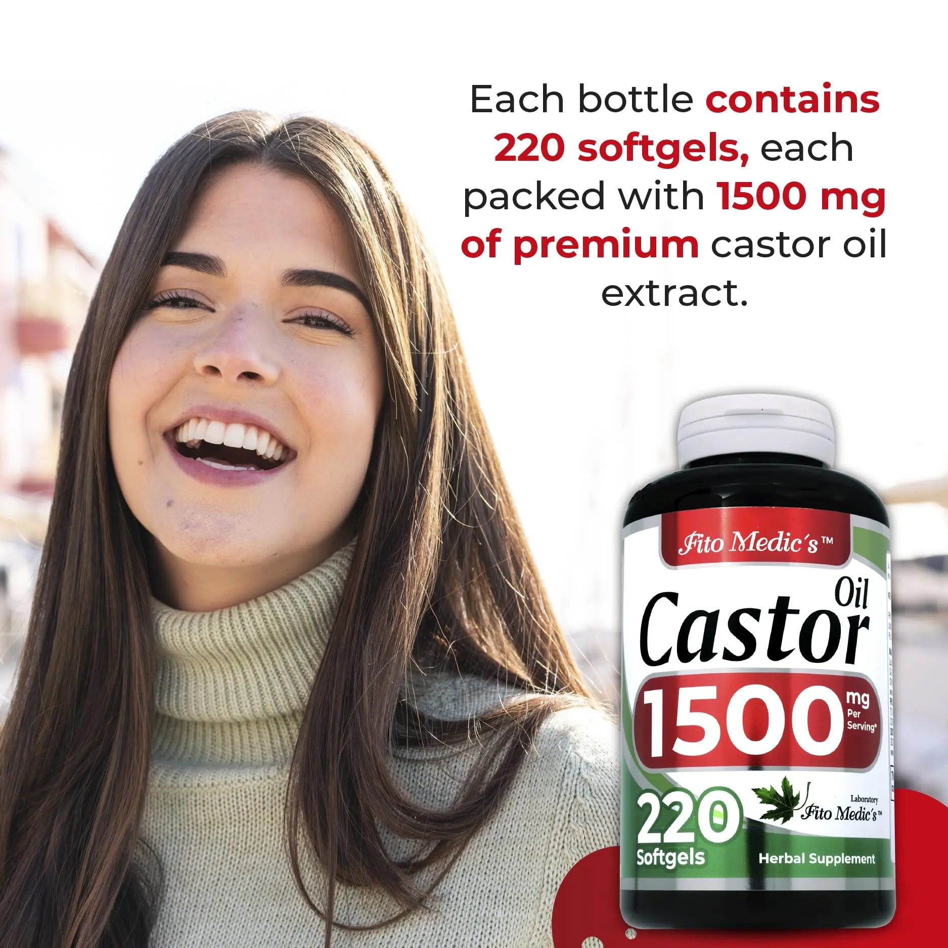 Lab | castor oil pills |220 softgels |1500 mg| castor oil capsules | castor oil capsules organic FITO MEDIC'S Au supplements