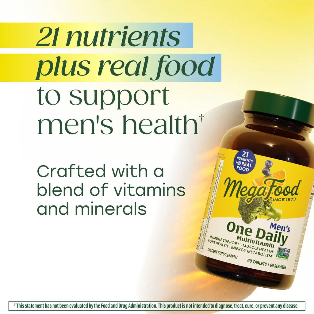 MegaFood One Daily Mens Multivitamins - Multivitamin for Men - Vitamin C, Vitamin D3 & Vitamin B12 - Muscle, Energy Metabolism & Immune Support MegaFood Au supplements