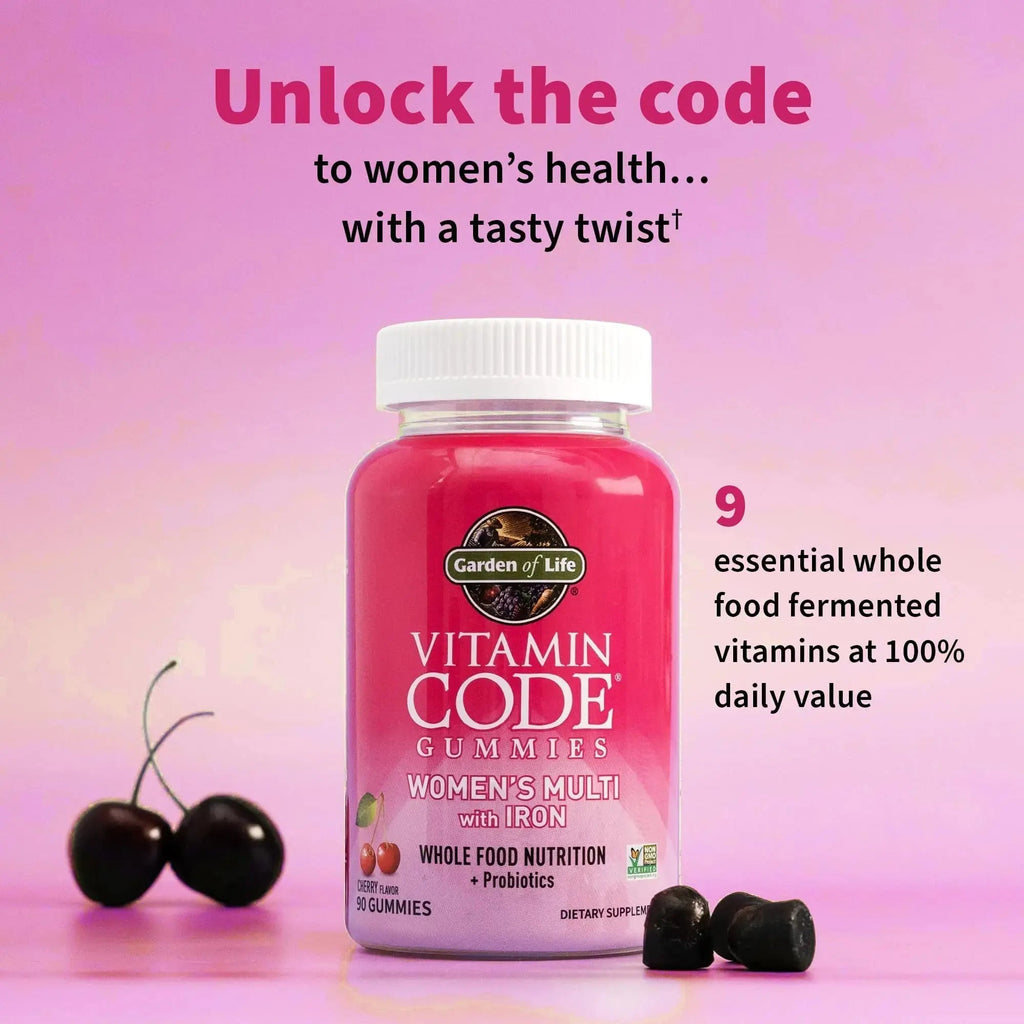 Garden of Life Vitamin Code Women’s Multivitamin Gummy with Iron: Folate, Biotin, D3 & B12 for Hair, Skin & Nails Garden of Life Au supplements