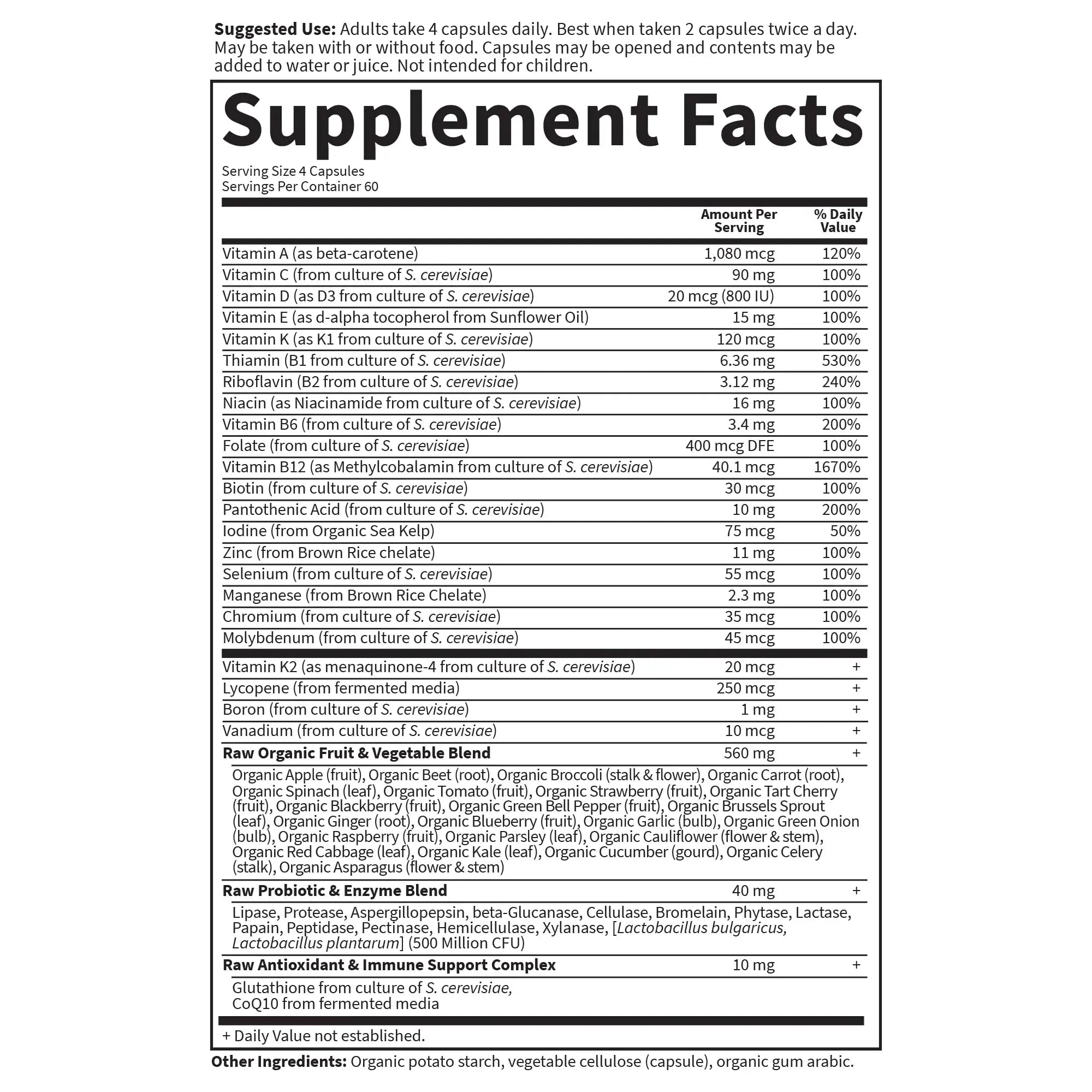 Garden of Life Vitamin Code, Whole Food Multivitamin for Men, 240 Vegetarian Capsules Garden of Life Au supplements