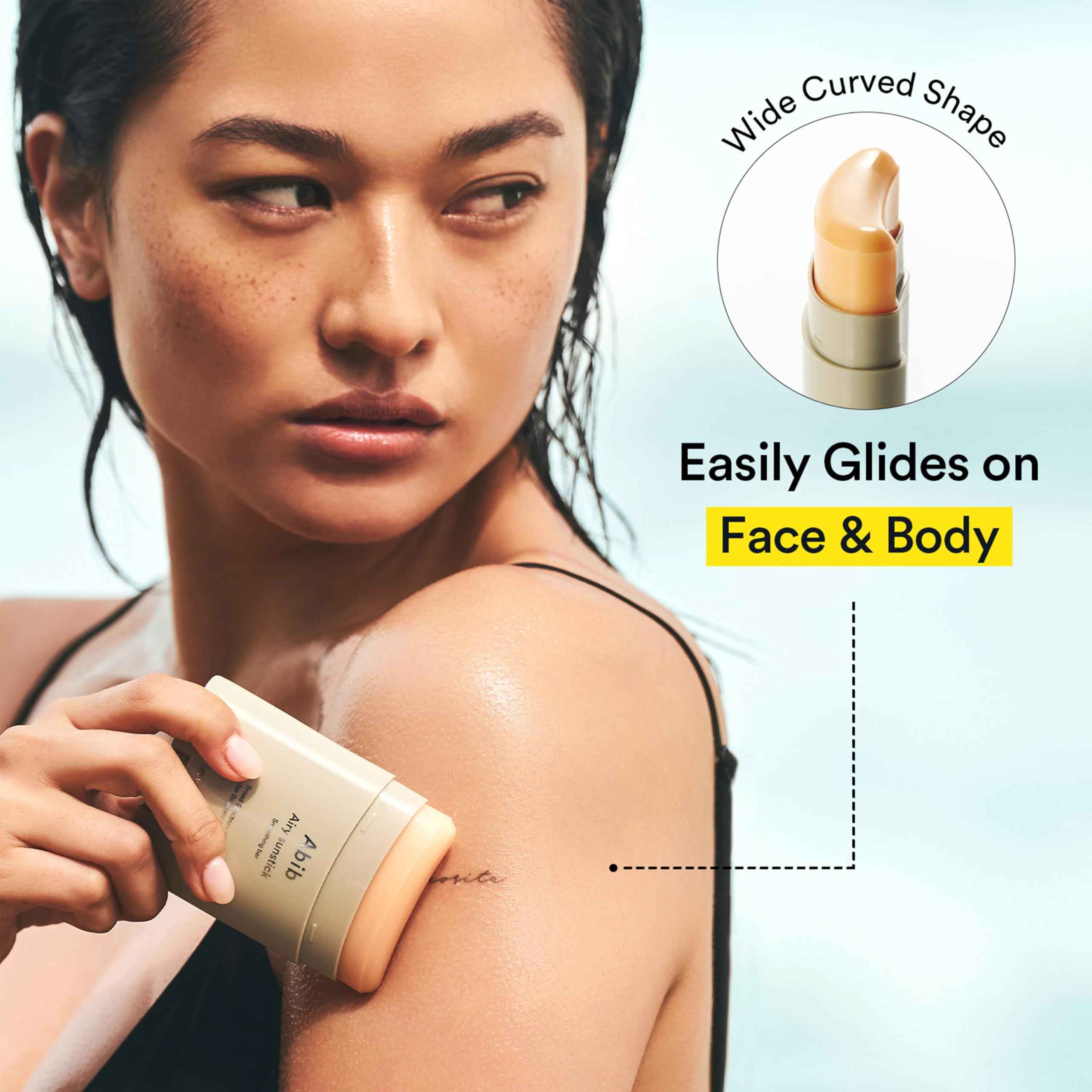 Abib Airy Sunstick Protection Bar SPF50+ Broad Spectrum, Semi-Matte Sunscreen Stick for Oily & Combination Skin