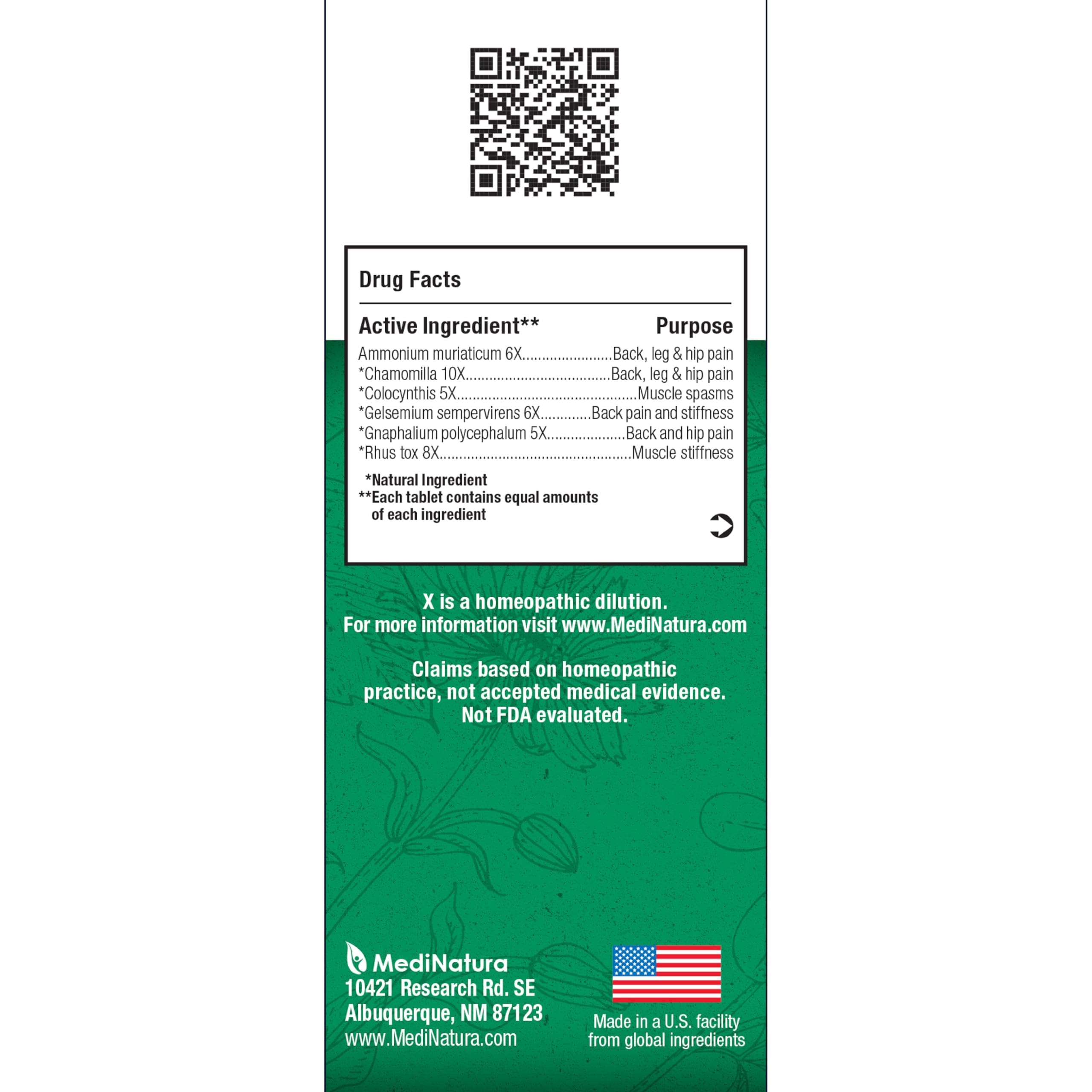 MediNatura BHI Back – Back Relief Tablets – Natural Homeopathic Formula for Muscle Stiffness & Muscle Spasms – Fast-Acting, Non-Drowsy – 100 Count MediNatura Au supplements