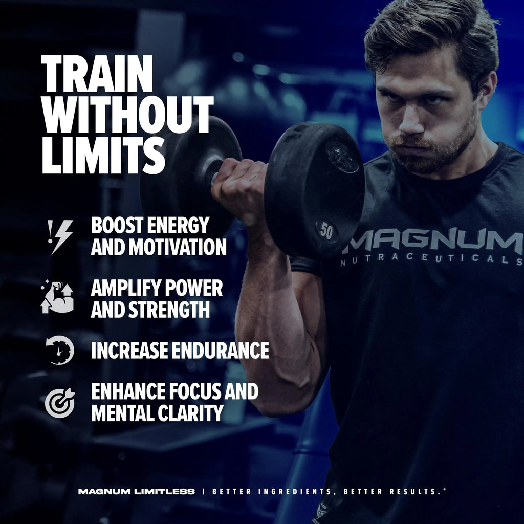 LIMITLESS Magnum 504g - Muscle Workout Powder, Sport Pre Workout for Men and Women LIMITLESS Au supplements