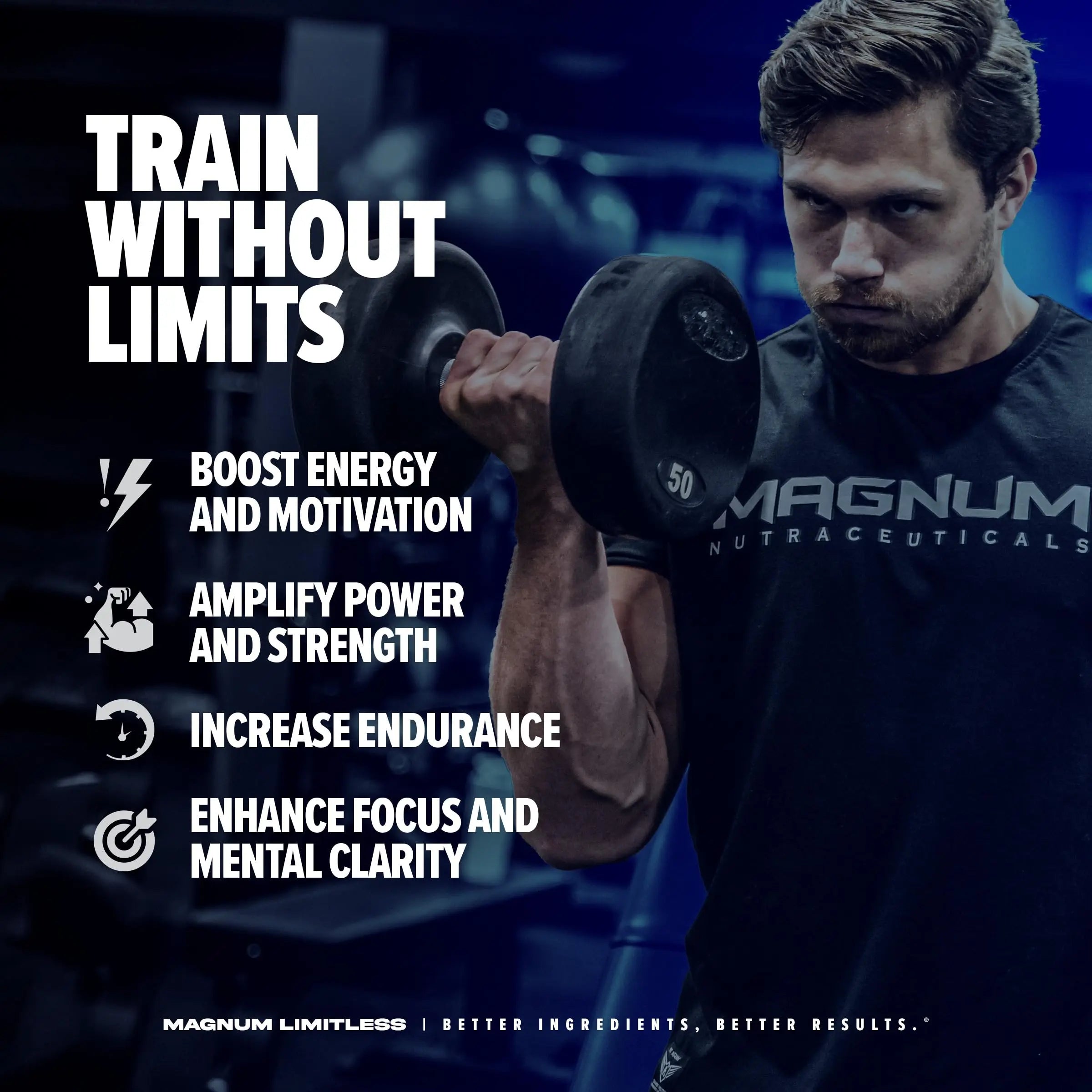 LIMITLESS Magnum 504g - Muscle Workout Powder, Sport Pre Workout for Men and Women LIMITLESS Au supplements