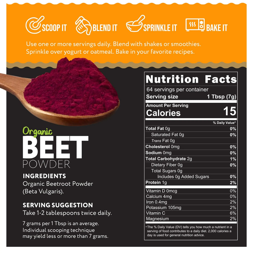 Ganic Food Organic Beetroot Powder, 16 Ounces Ganic Food Au supplements