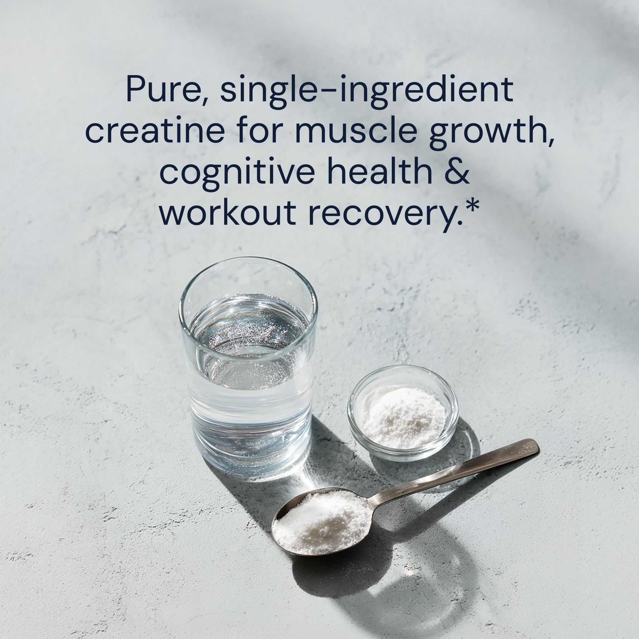 Blueprint Bryan Johnson Creatine Monohydrate Powder – Amino Acid Powder - Supplement Supports Muscle Growth, Recovery, Strength & Focus – Unflavored Creatine for Women & Men – 5g Dose – 100 Servings