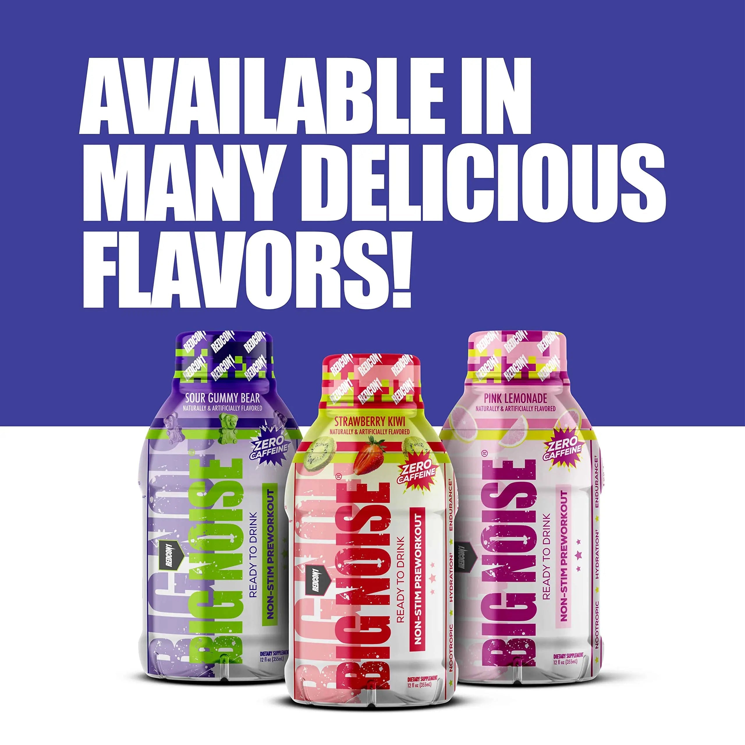 REDCON1 Big Noise RTD Pre Workout Drink, Rainbow Candy - Caffeine-Free Ready-to-Drink REDCON1 Au supplements