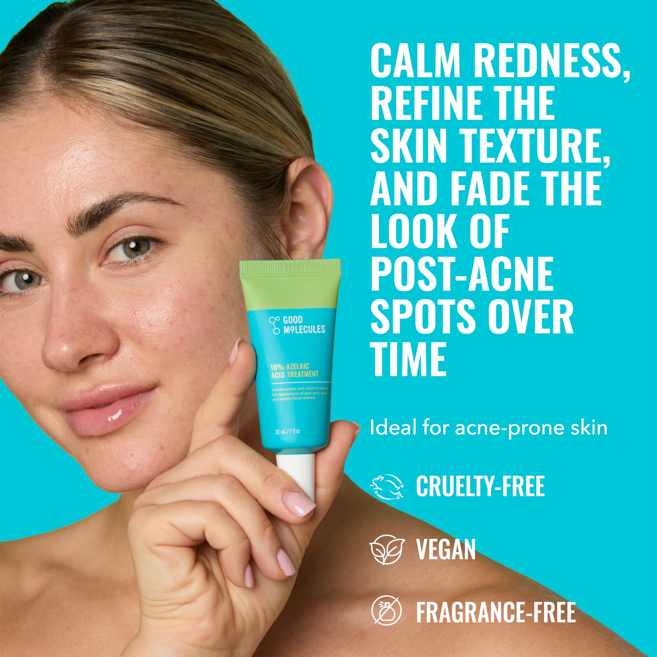 Good Molecules 10% Azelaic Acid Treatment for Face – Soothing Formula for Facial Redness