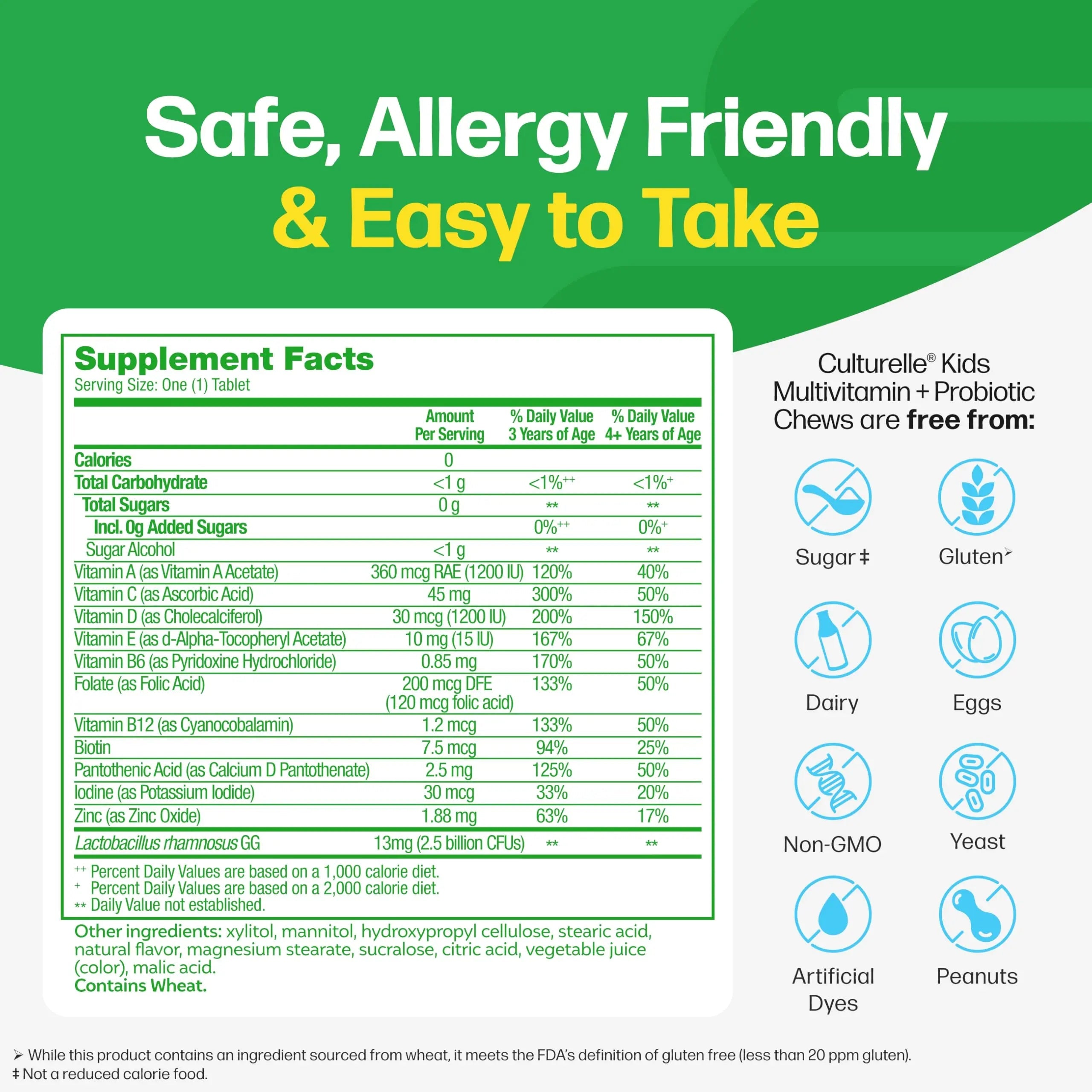 Culturelle Kids Complete Chewable Multivitamin + Probiotic For Kids, Ages 3+, 50 Count, Digestive Health, Oral Health & Immune Support Culturelle Au supplements