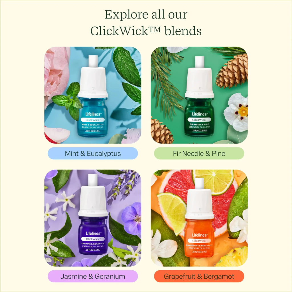 Lifelines ClickWick Essential Oil Blend 2-Pack: in Bloom and Citrus Grove, for Lifelines ClickWick Essential Lifelines Au supplements