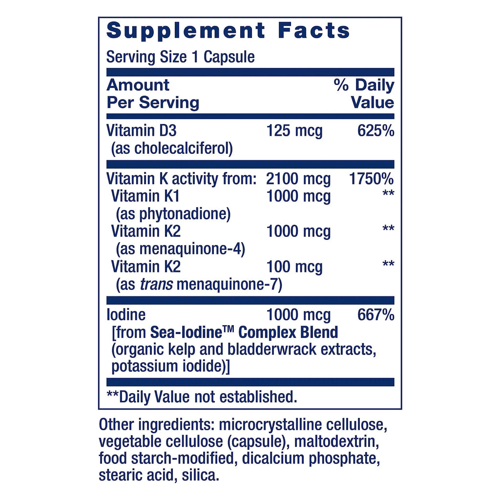 Life Extension One-Per-Day Multivitamin – Packed with Over 25 Vitamins, Minerals & Plant Extracts & Vitamins D and K with Sea-Iodine, Vitamin D3, Vitamin K1 and K2, Iodine Life Extension Au supplements