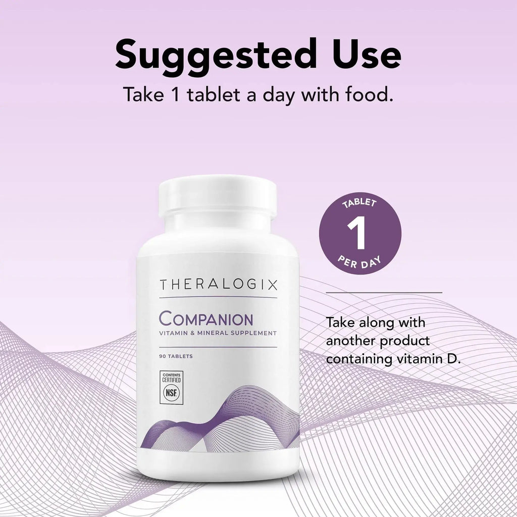 Theralogix Companion Multivitamin & Mineral Supplement - 90-Day Supply - Supplement for Women & Men Without Iron, Vitamin D Theralogix Au supplements