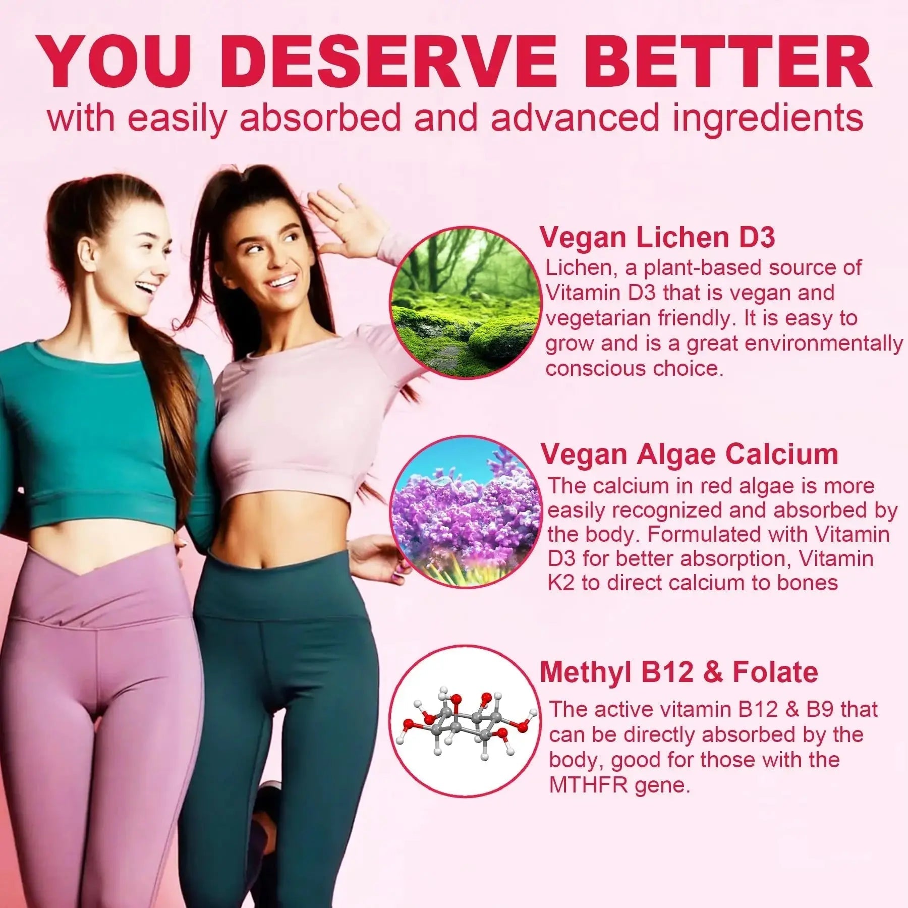 Methylated Multivitamin for Women Gummies, Calcium, D3 K2, Methylfolate & B12, Inositol, Daily Vitamin A, C, E, B Complex, Biotin, Iron Nextdia Au supplements