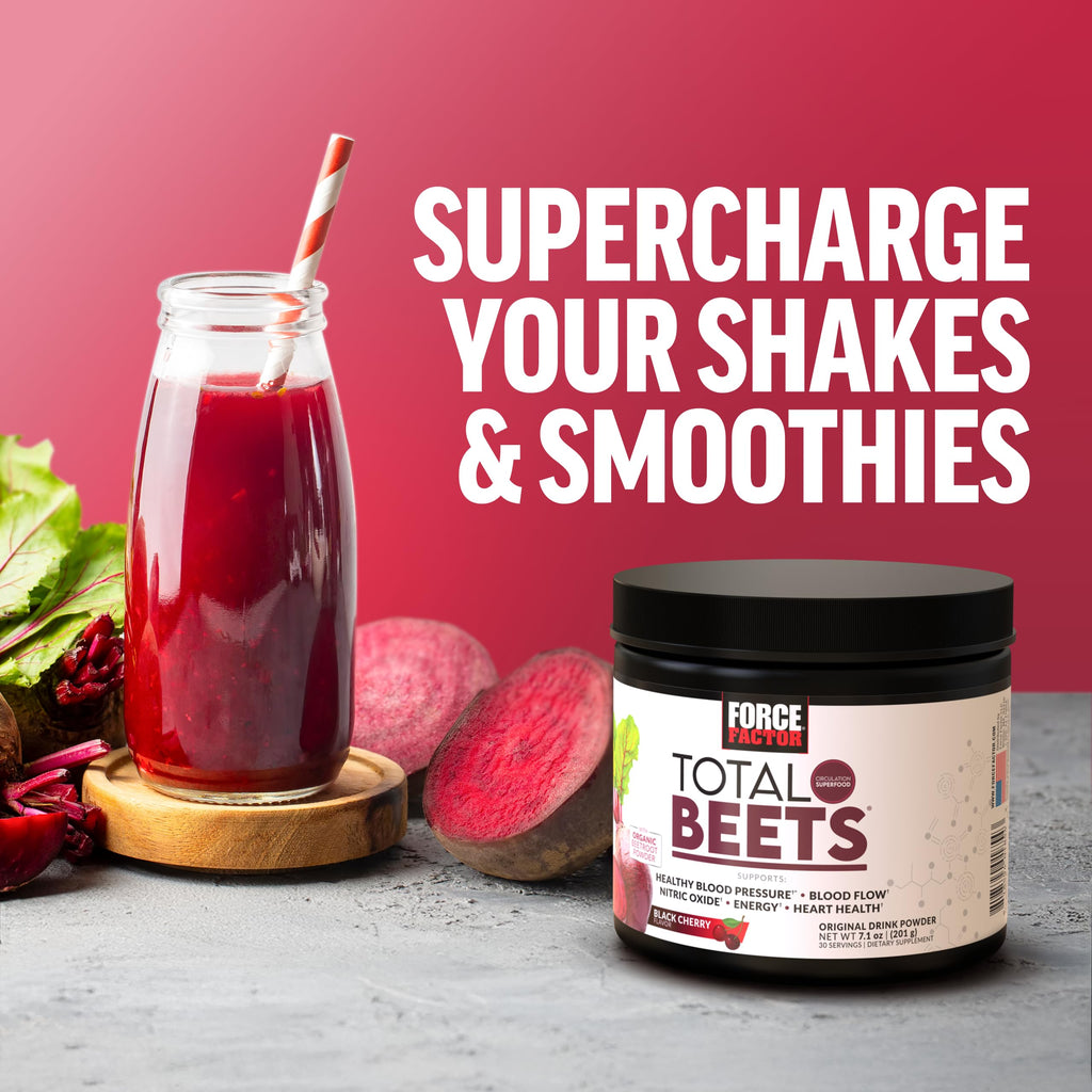 Force Factor Total Beets Superfood Beet Root Powder 2-Pack, Nitrates to Support Circulation, Blood Flow, Nitric Oxide, Energy, Endurance, Stamina
