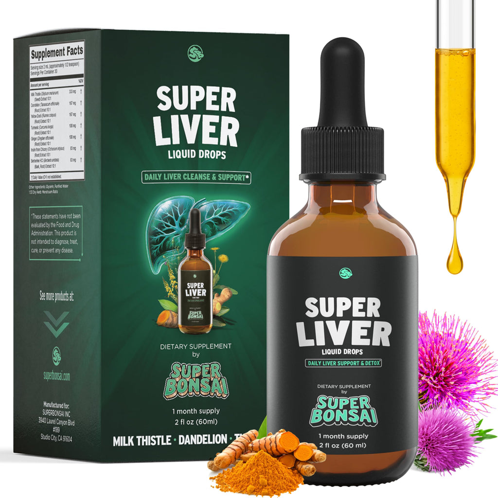 SuperBonsai Super Liver Support with Milk Thistle - All Natural Liver Cleanse Detox & Repair Aid - Doctor-Formulated Liver Supplement