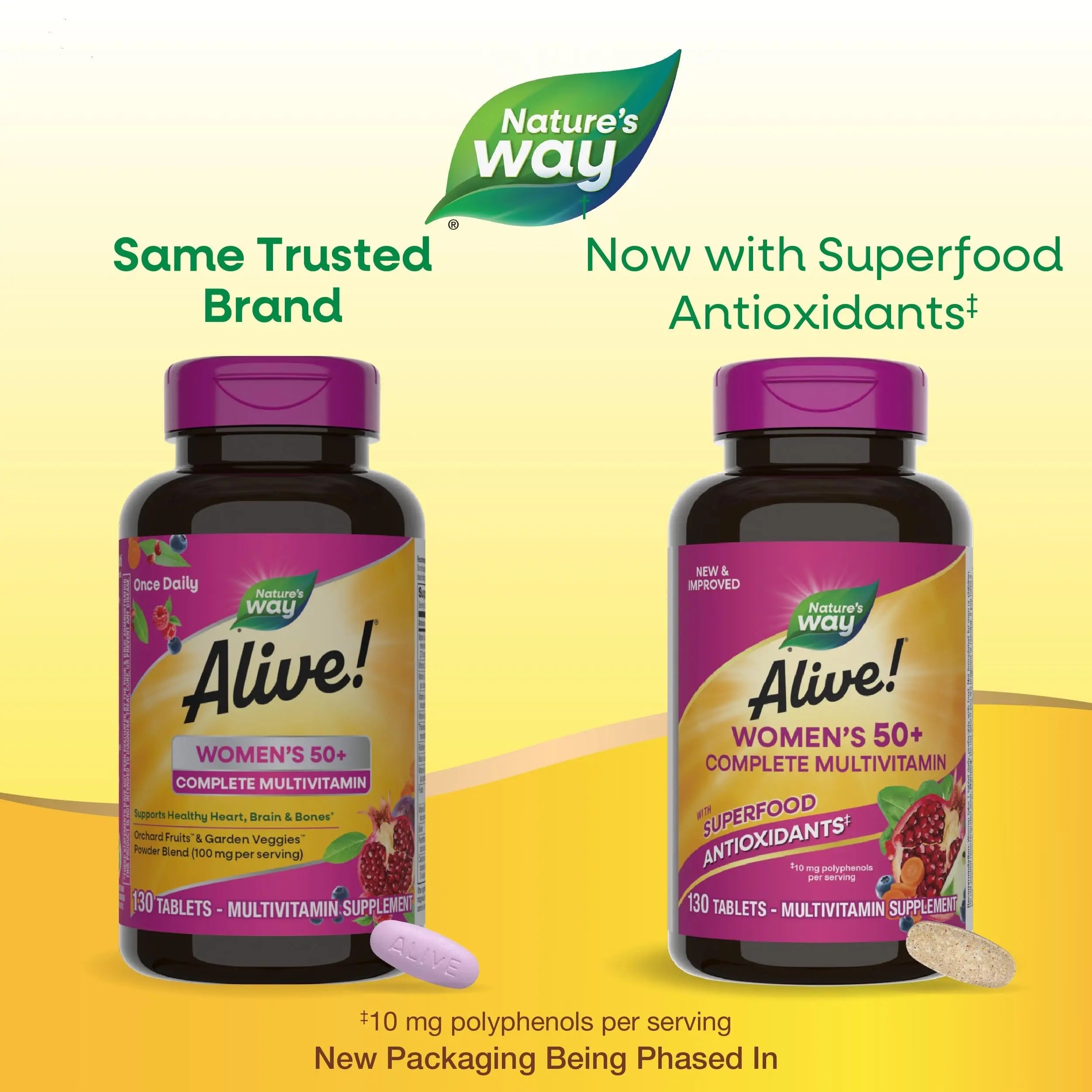 Nature's Way Alive! Women's 50+ Complete Multivitamins, Supports Healthy Heart, Brain, Bones Nature's Way Au supplements