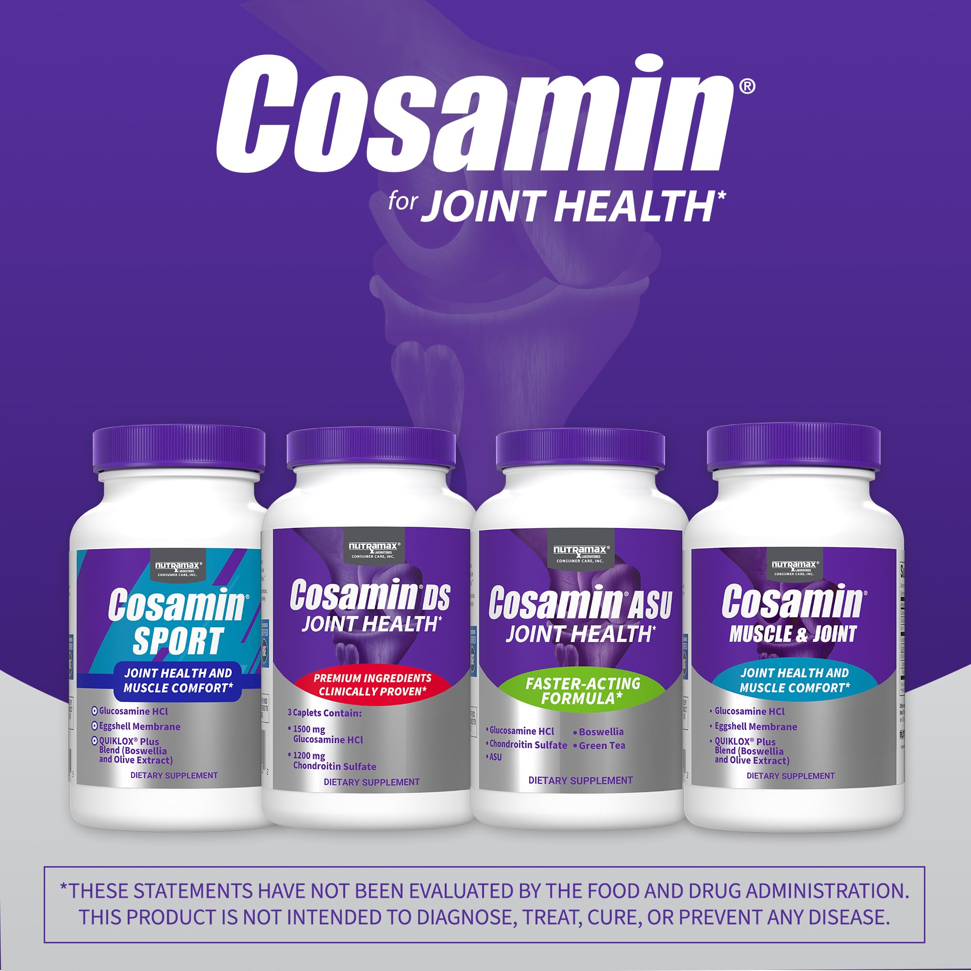 Cosamin Nutramax Muscle & Joint, Works to Decrease Cartilage Breakdown, Joint Health Supplement, Adult Men and Women Joint Health, 74 Capsules Cosamin Au supplements