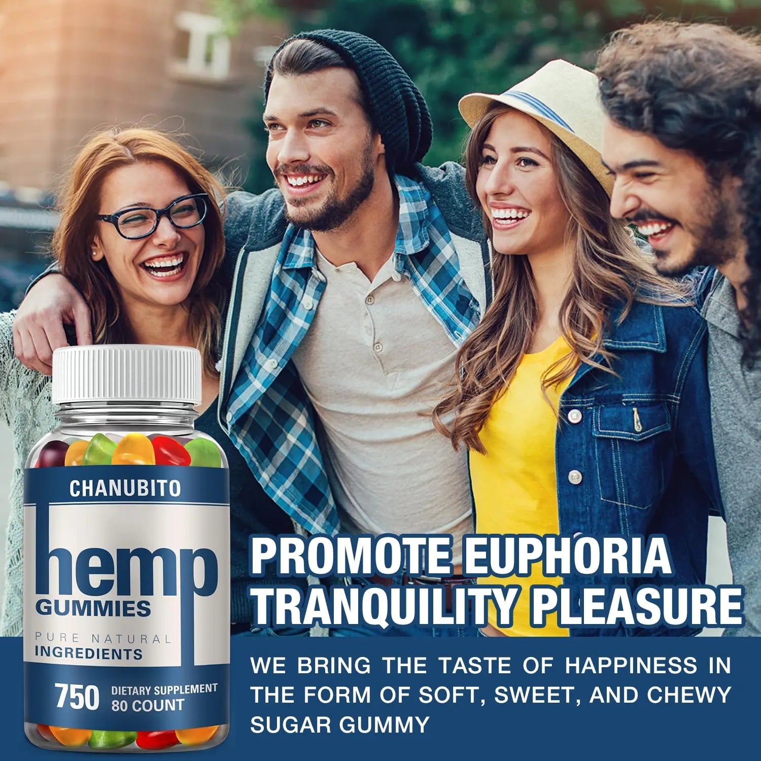 Hemp Gummies Organic High Potency Hemp Supplement - Pain, Sleep, Stress CHANUBITO Au supplements
