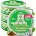 Rebel Nootropic Energy Caffeine Pouches (Cool Mint) • 100mg Caffeine • Alpha GPC • Huperzine A & Essential Vitamins • Sugar-Free • Coconut Fiber Technology • 15 Pouches Per Can (Pack of 4) Rebel Supplements Au supplements