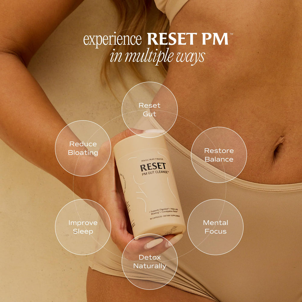 Paulina FITNESS Reset Overnight Digestive Aid, Bloating Relief, & Gut Health Supplement | Natural Detox & Digestive Cleanse to Support Weight Management