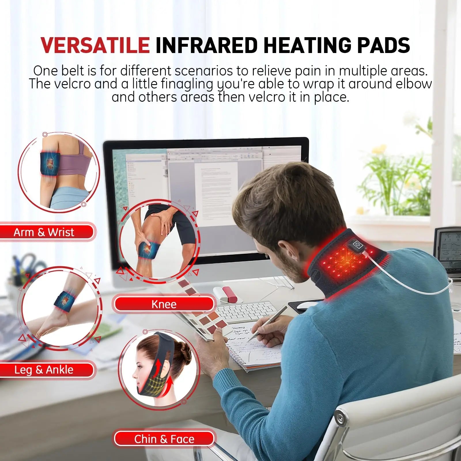 Rikimxin Red Light Therapy for Neck, 660nm Red Light and 850nm Near Infrared Light Therapy Pad Rikimxin Au supplements