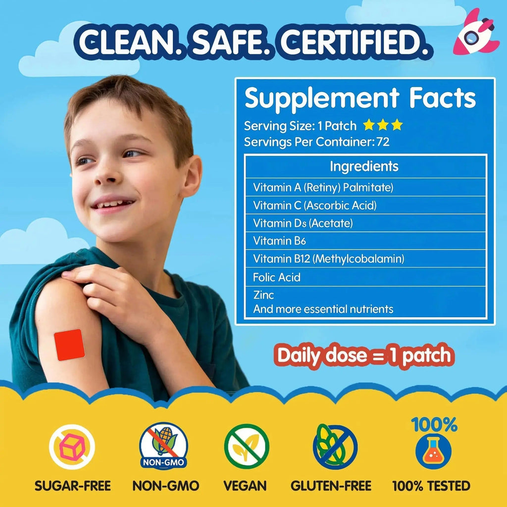 SAMARCHAD Kids Multivitamin Patches Daily Vitamin Patch for Children Natural, Sugar-Free No Swallowing Immune & Growth Support SAMARCHAD Au supplements