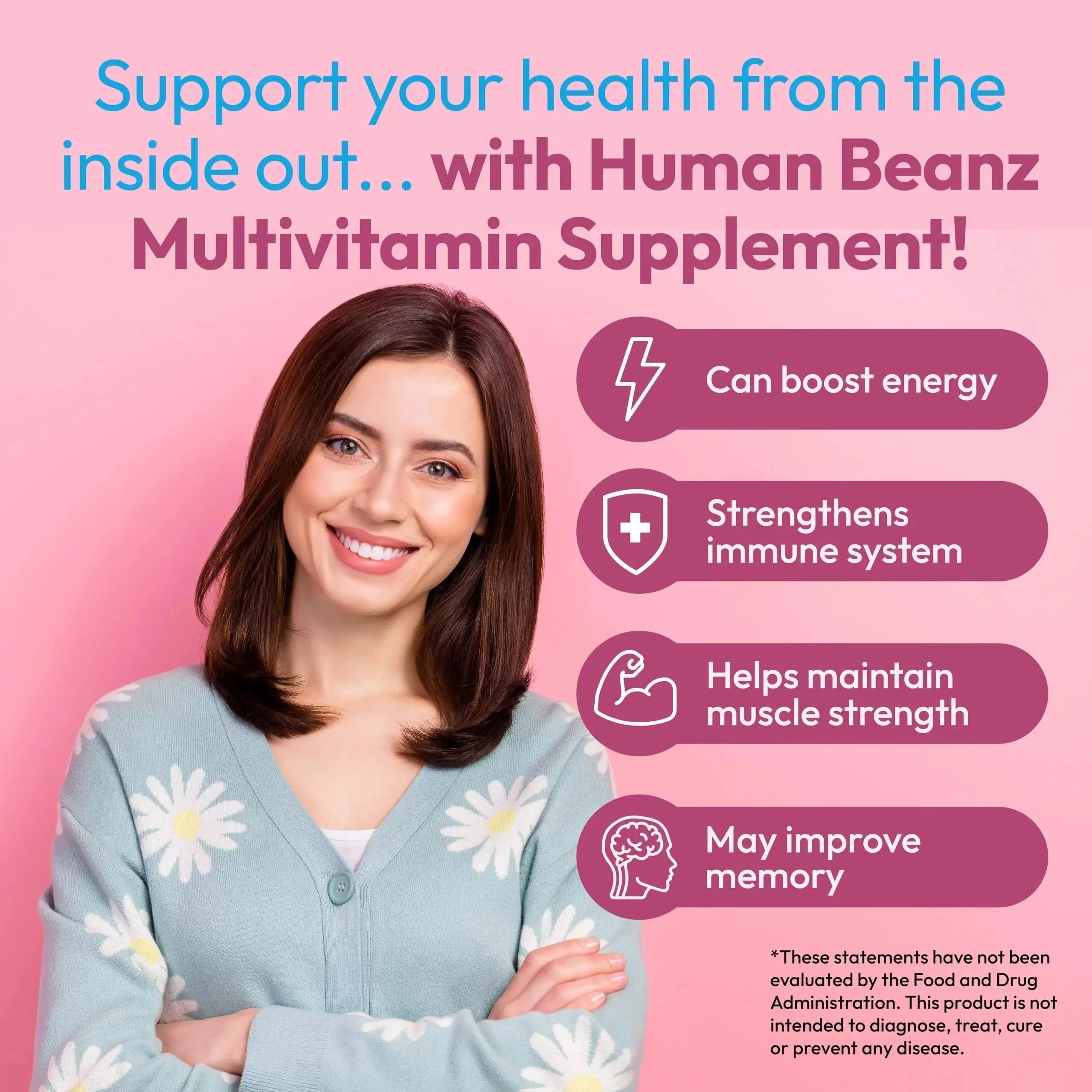 Human Beanz Multivitamin Jelly Bean Gummies with Zinc for Men and Women, Immune Support Dietary Supplements for Adults, Vegetarian Human Beanz Au supplements