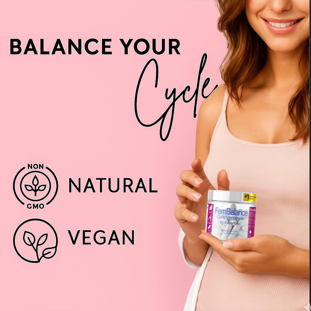BioEssentials FemBalance® – Women’s Hormone Balance Supplement for PMS Support & Menstrual Cramp Relief - Ashwagandha, Magnesium & Chamomile for Hormonal Balance, Mood & Energy – 90 Vegan Capsules BioEssentials Au supplements