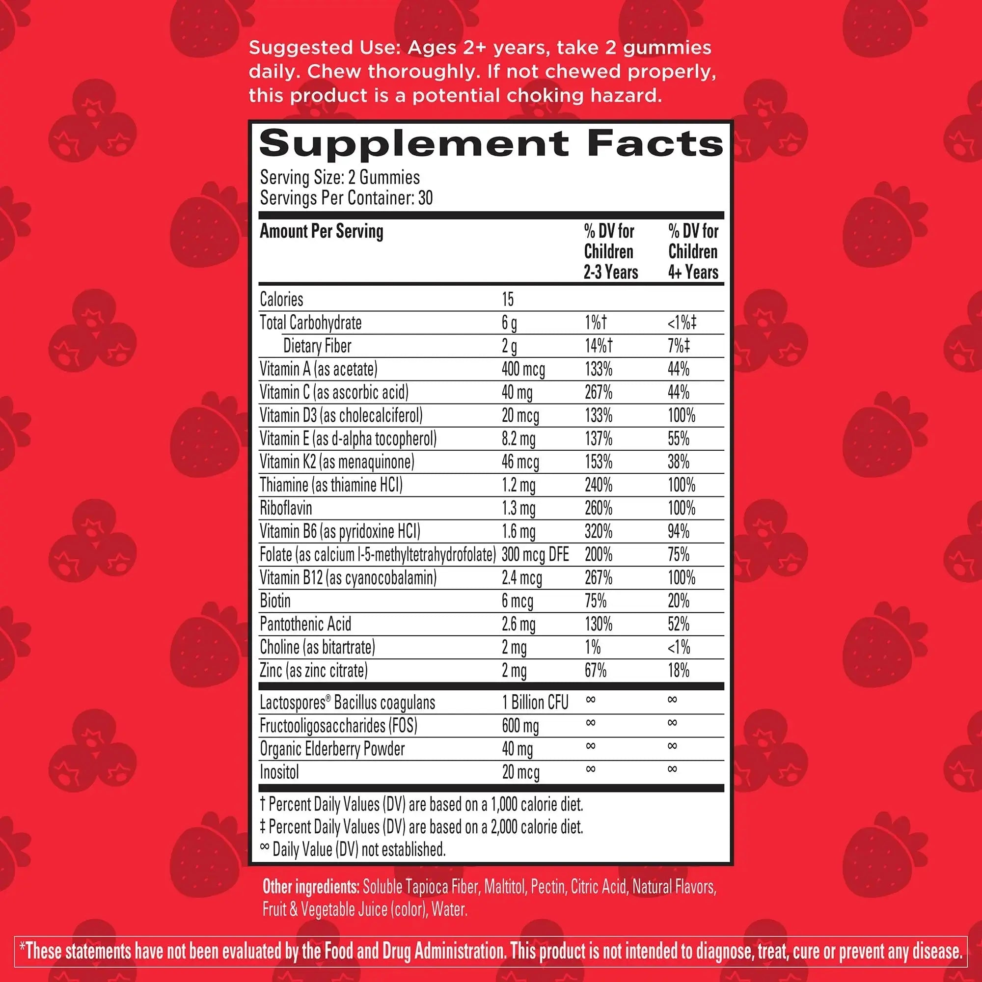 Hyland's Kids Multivitamin + Digestive Support Children's Supplement, Sugar Free Mixed Berry Flavored Gummies with Probiotics & Fiber, 60ct Bottle Hyland's Au supplements