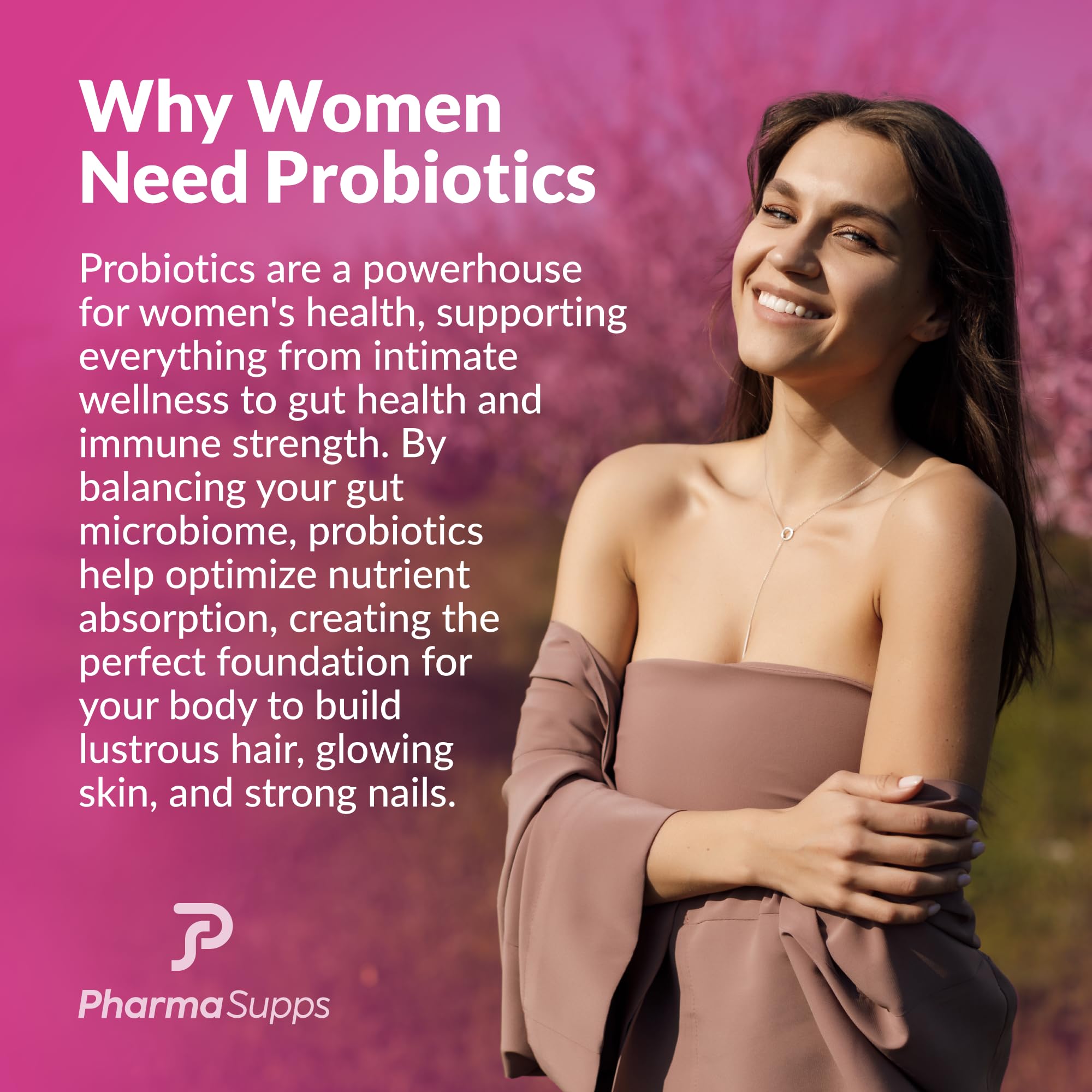 ADVANCED Women's Probiotics for Gut Health - Hair, Skin, & Nails Vitamins Support - 50 Billion CFU w/ Collagen, Biotin & Keratin - Probiotic Supplement for Digestive Health & Bloating Relief, USA-Made PharmaSupps Au supplements