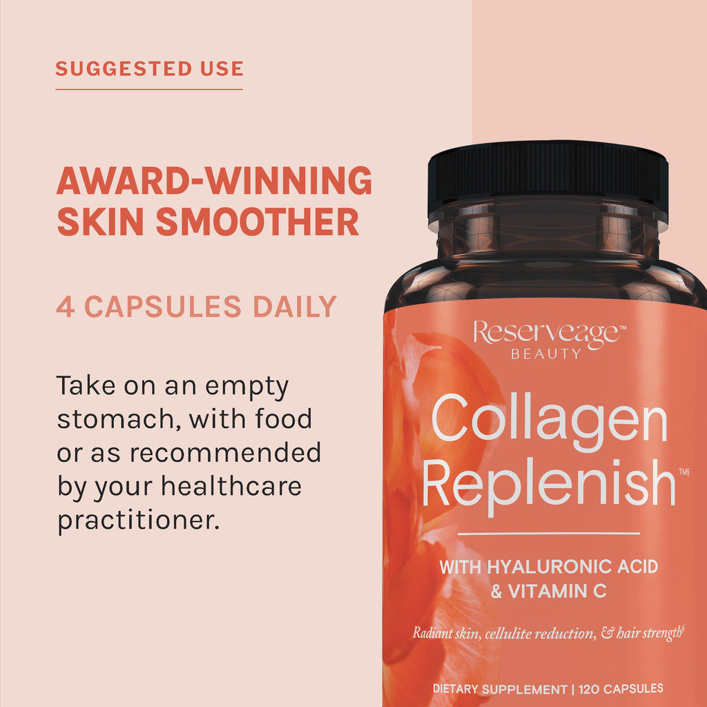 Reserveage Beauty Collagen Replenish - Collagen Booster & Supplement for Healthy Skin Care & Hair Growth