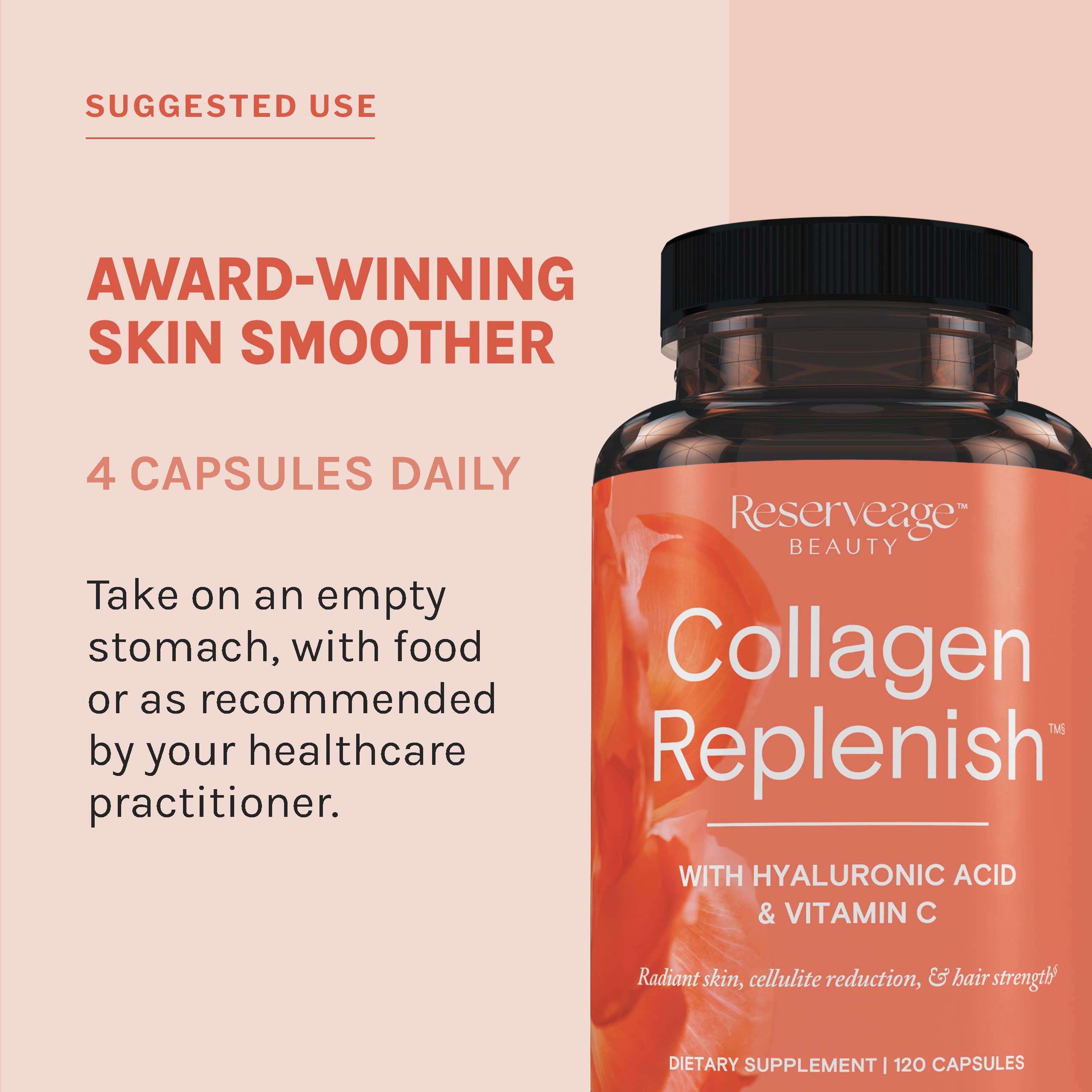 Reserveage Beauty Collagen Replenish - Collagen Booster & Supplement for Healthy Skin Care & Hair Growth
