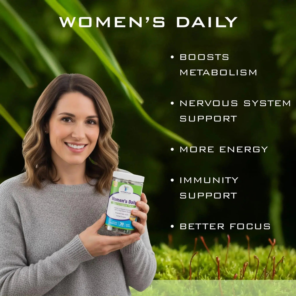 Nature’s Aid Women’s 7-30 Daily Multivitamin Packs for Energy, Focus & Performance Support | Natural Complete Vitamin Nature's Aid Holistic Wellness Au supplements