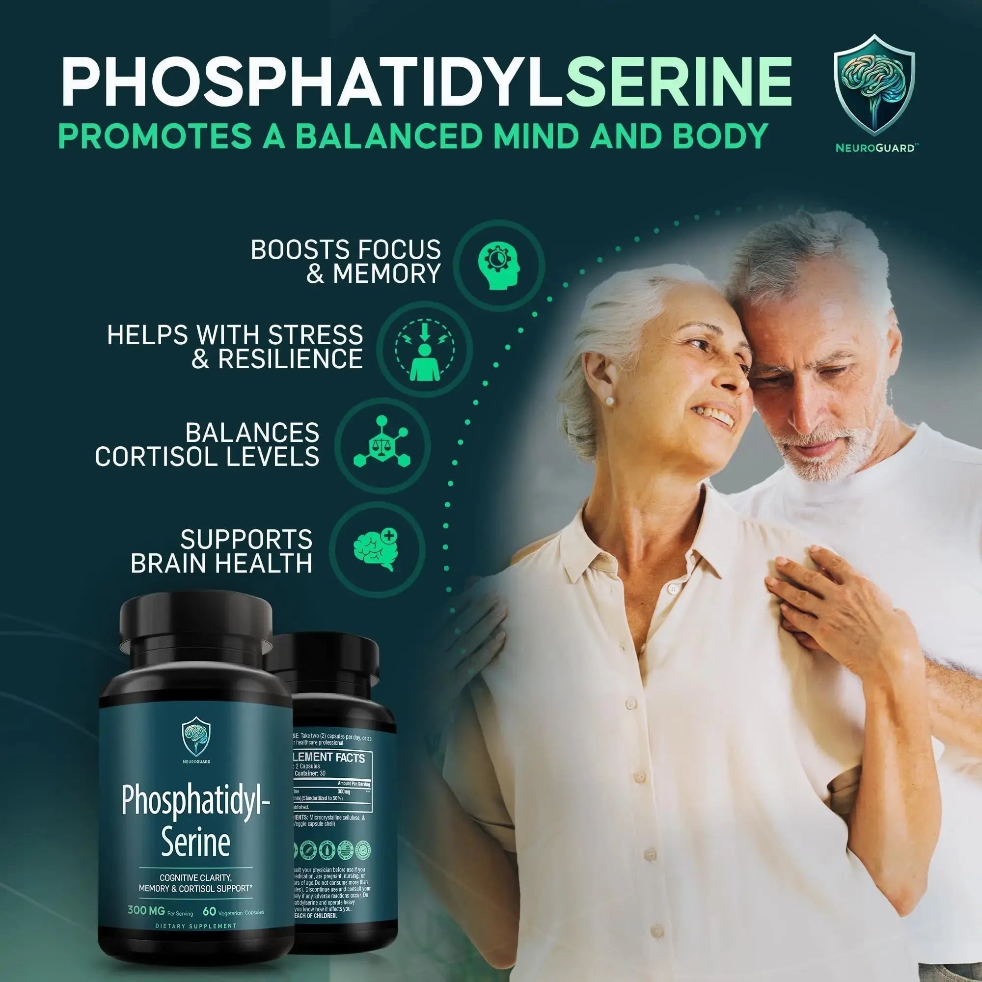 Phosphatidylserine Supplement – Premium Nootropic for Brain Health, Memory, Focus & Stress Support – 300mg Sunflower Lecithin NeuroGuard Au supplements