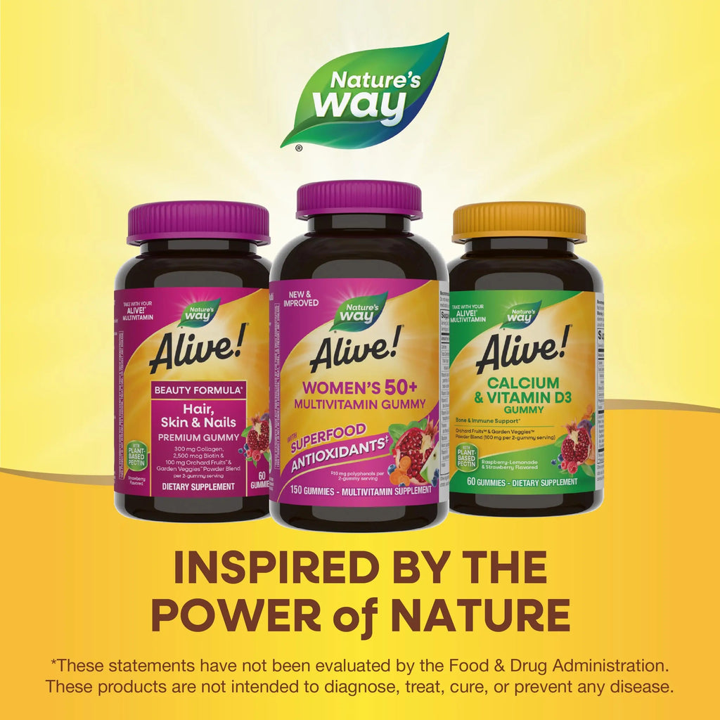 Nature's Way Alive! Women's 50+ Daily Gummy Multivitamins, Women's Supplements, Supports Healthy Heart, Brain & Bones Nature's Way Au supplements