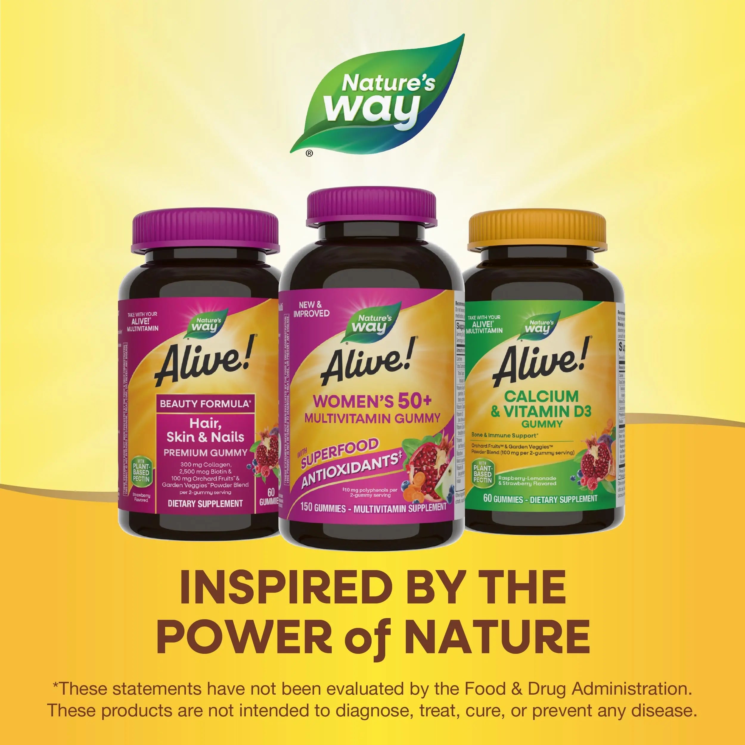 Nature's Way Alive! Women's 50+ Daily Gummy Multivitamins, Women's Supplements, Supports Healthy Heart, Brain & Bones Nature's Way Au supplements