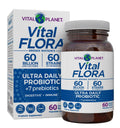 Vital Planet - Vital Flora Ultra Daily Probiotic 60 Billion CFU, Diverse Strains, Organic Prebiotics, Immune Support, Bloating Relief, Digestive Health Probiotics for Women and Men 60 Capsules Vital Planet Au supplements