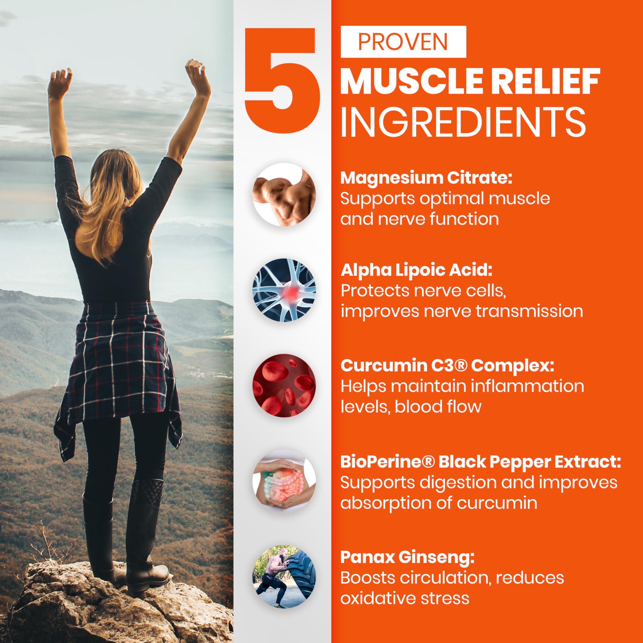 SaltWrap Mag 3D – Daytime (Non-Drowsy) Leg Cramp & Muscle Relief Support - Natural Supplement for Muscle and Nerve Health with Turmeric, Alpha Lipoic Acid & Magnesium SaltWrap Au supplements