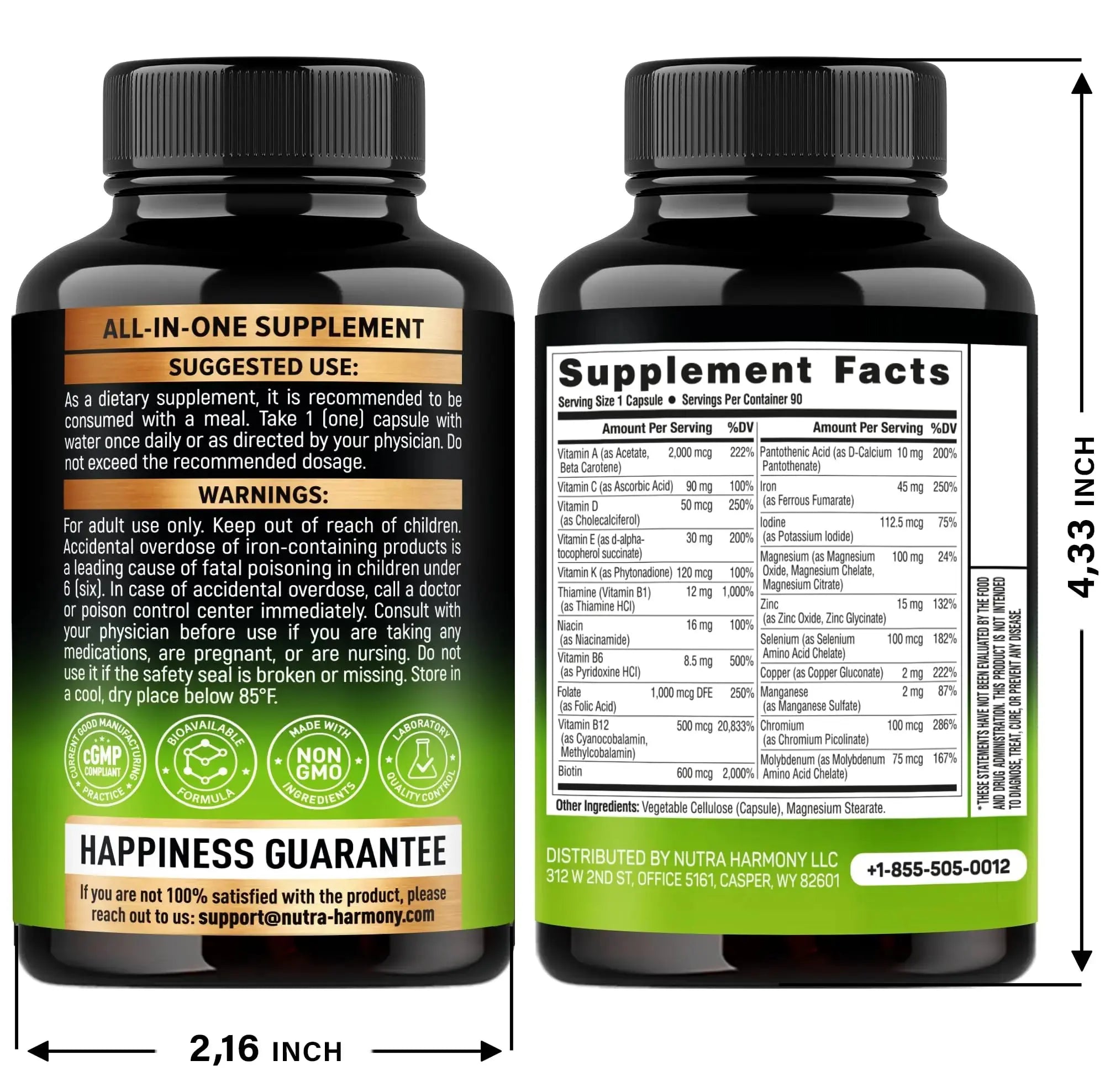Bariatric Multivitamin Capsules & Organic Vitamin B12 Drops NUTRAHARMONY Au supplements