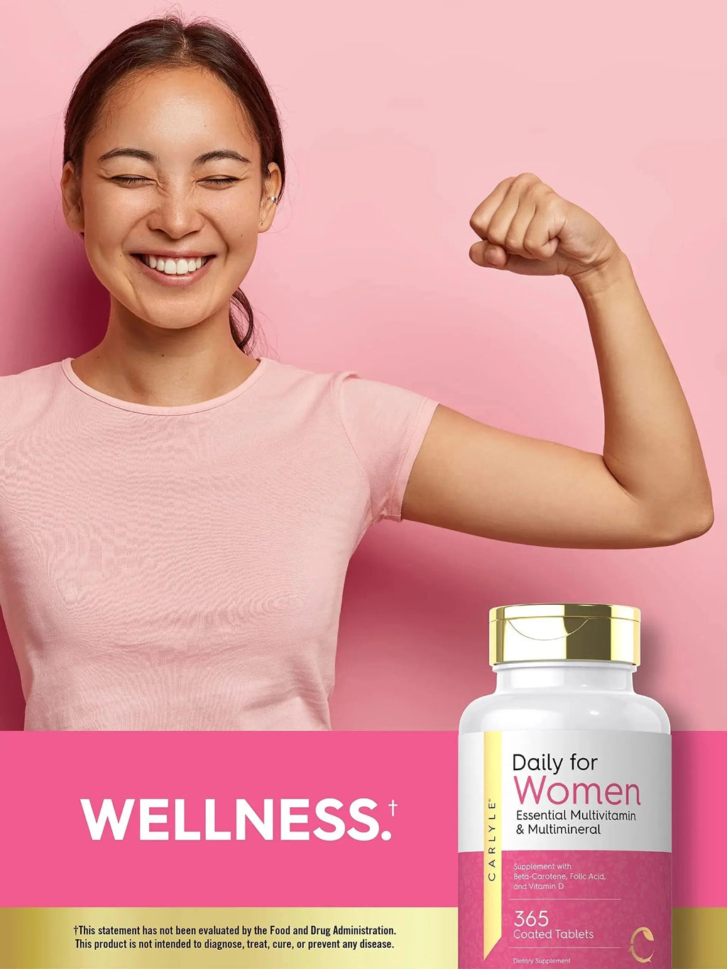 Carlyle Women's Daily Multivitamin and Multimineral Supplement | 365 Tablets | Beta-Carotene, Folic Acid and Vitamin D | Non-GMO, Gluten Free Pills Carlyle Au supplements