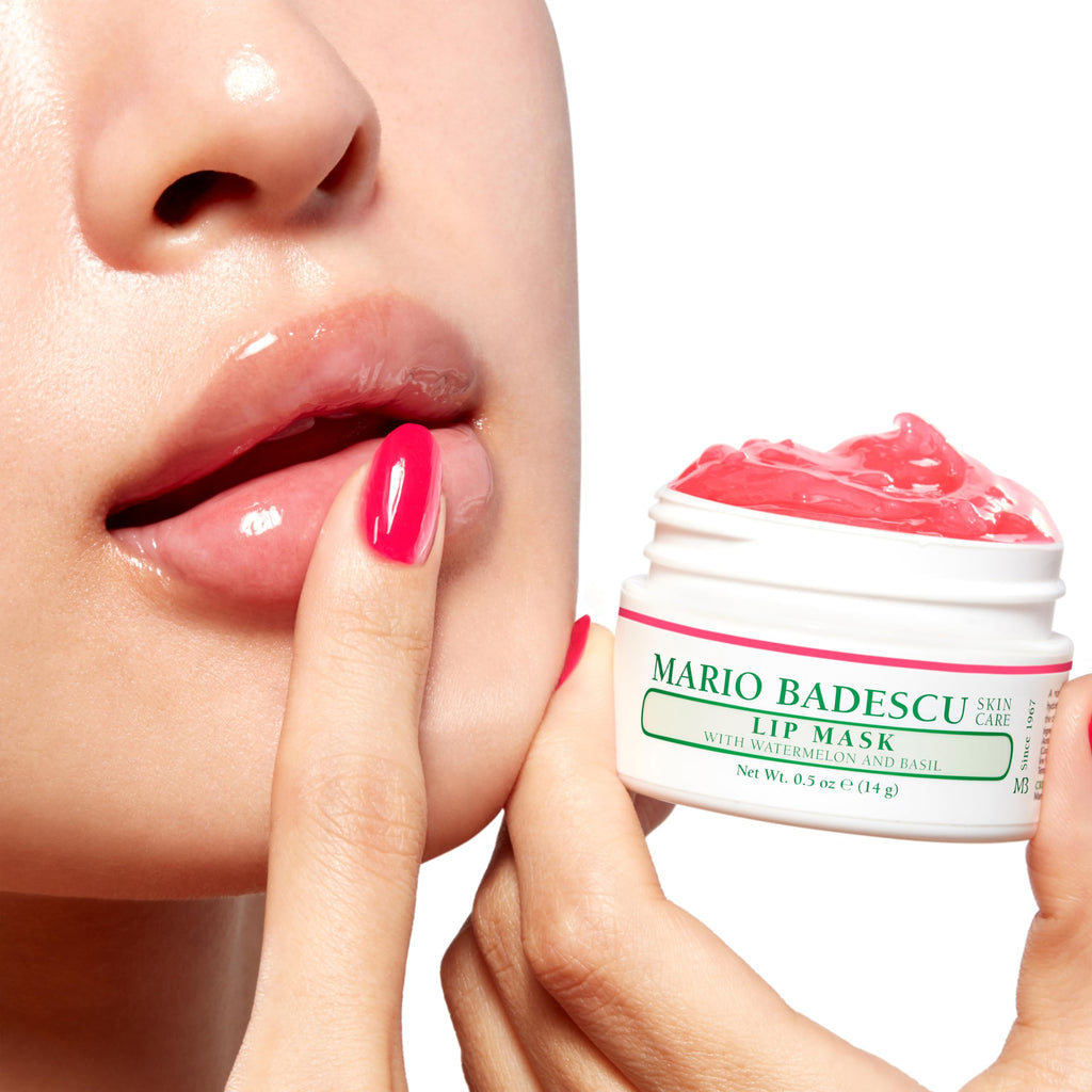 Mario Badescu Lip Mask with Watermelon & Basil for All Skin Types, Overnight Lip Treatment