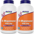 Now D-Mannose 500 mg, 300 Capsules (Pack of 2) - Vegan Non GMO Supplement for Women and Men - Supports Healthy Urinary Tract, Cleanses The Bladder NOW Foods Au supplements