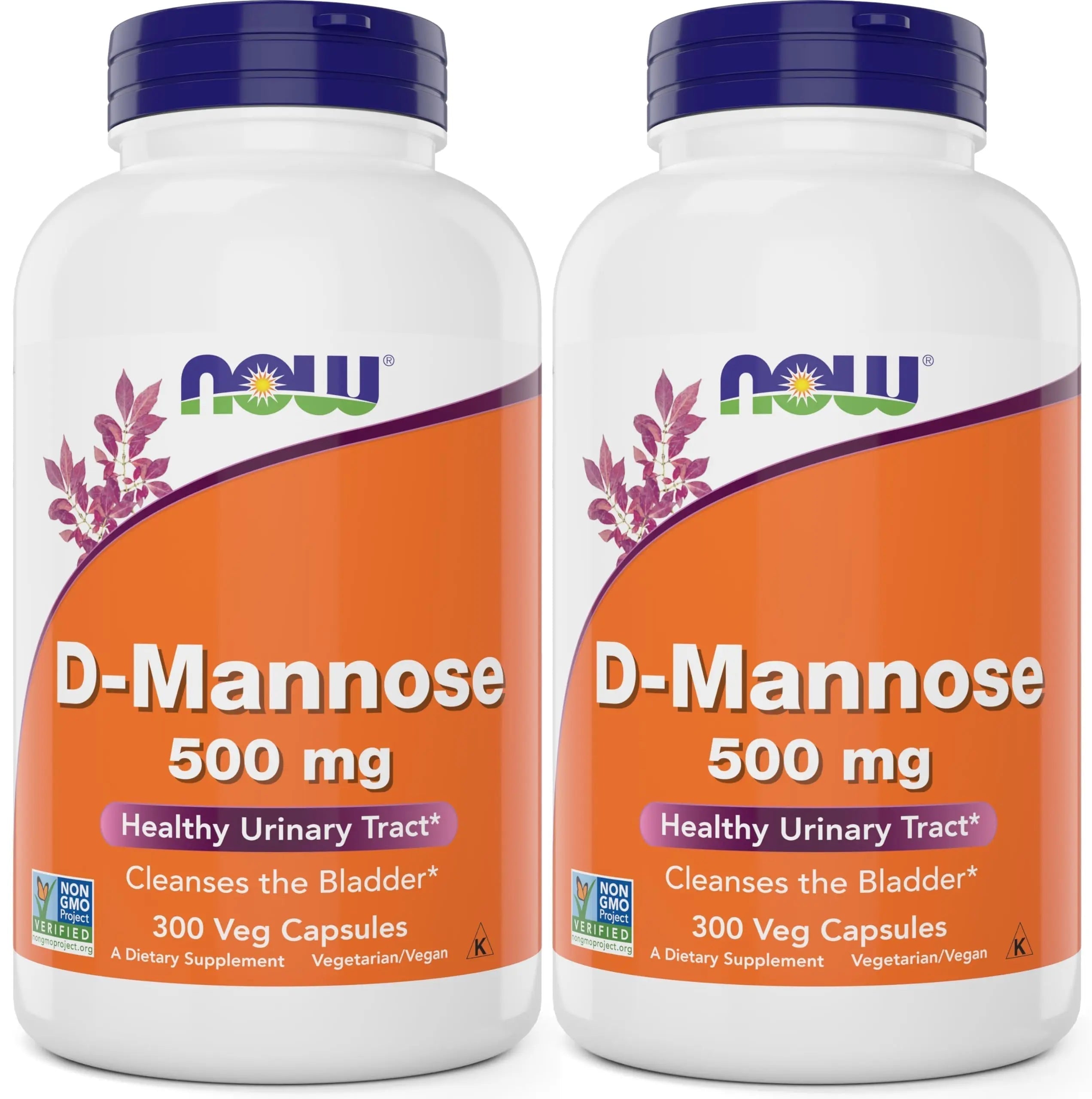 Now D-Mannose 500 mg, 300 Capsules (Pack of 2) - Vegan Non GMO Supplement for Women and Men - Supports Healthy Urinary Tract, Cleanses The Bladder NOW Foods Au supplements