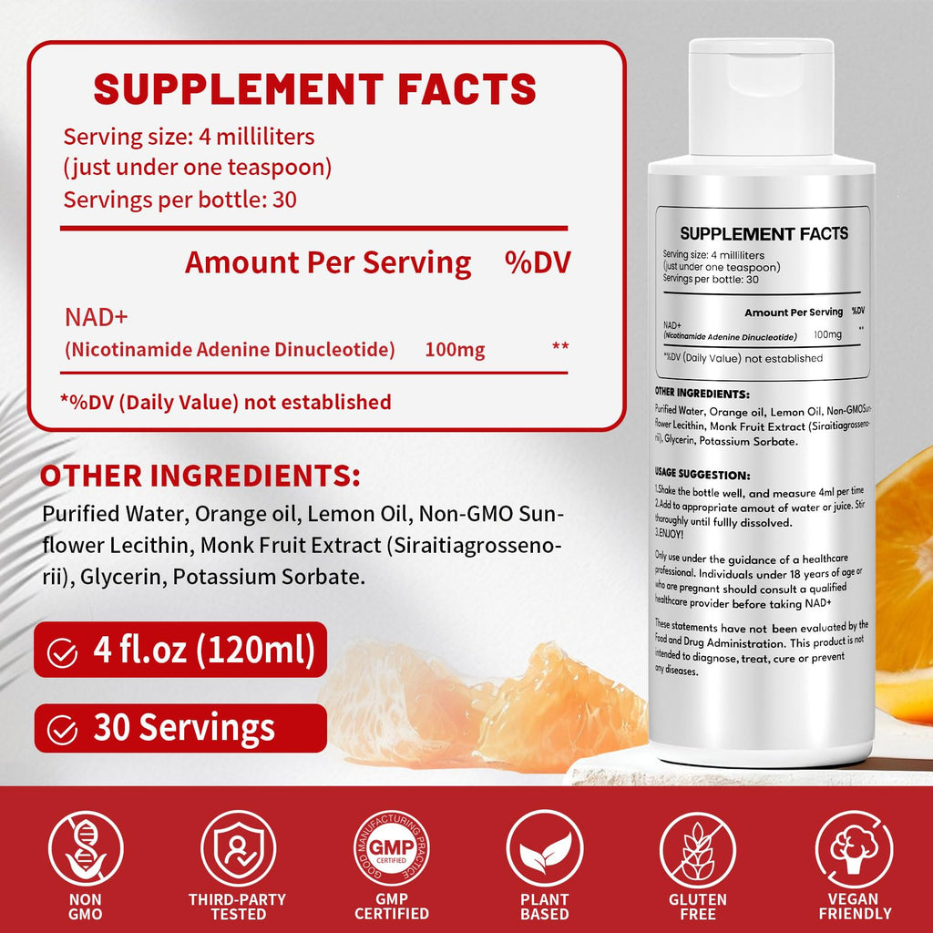 Vervidora Liposomal NAD+ Supplement, NAD+ Liquid Supplement with High Absorption for Anti-Aging, Cellular Health, Enhance Focus, Energy&Metabolism Support, Liposomal NAD+ Supplements for Women& Men Vervidora Au supplements