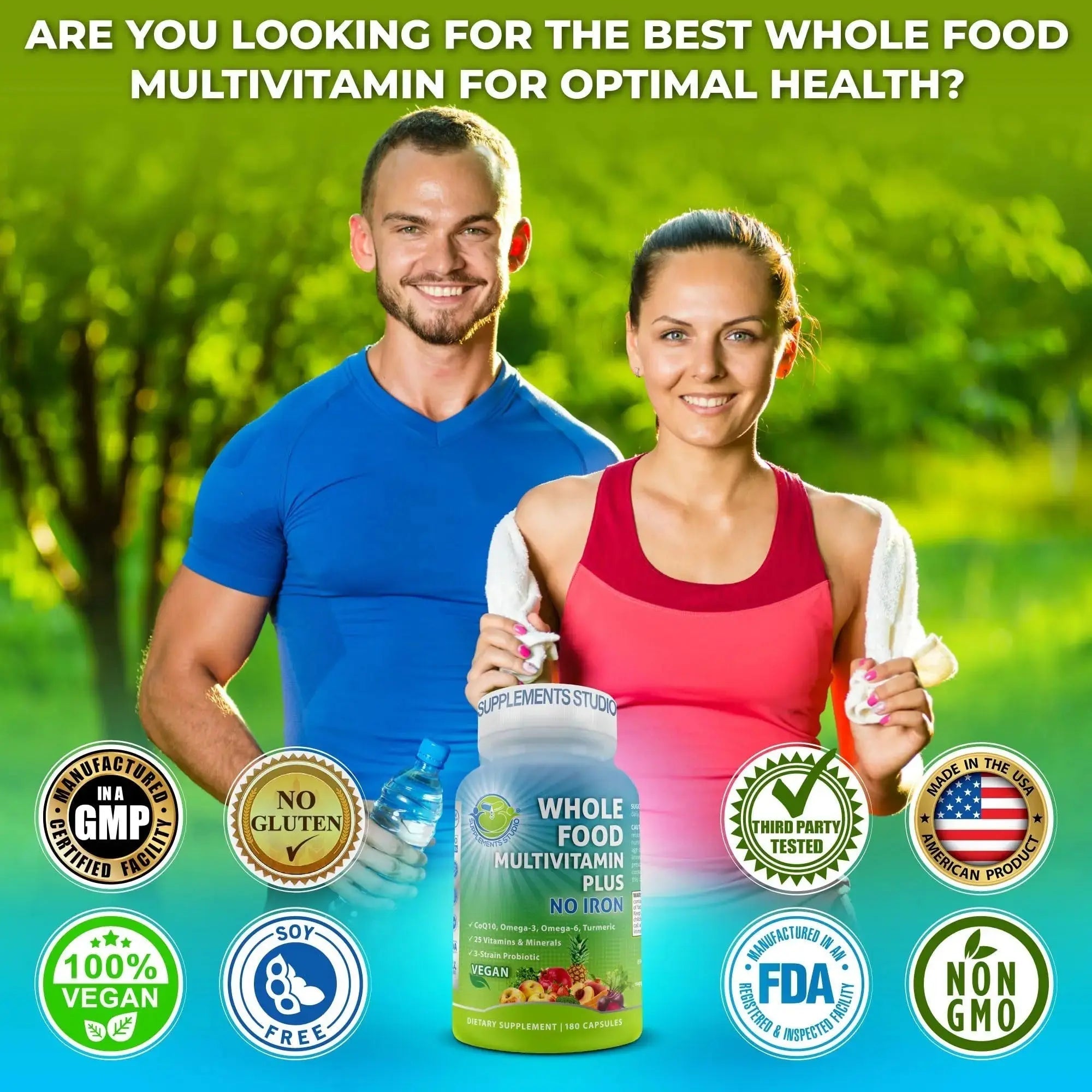 SUPPLEMENTS STUDIO Vegan Bone, Immune, & Energy Support Trio – Whole Food Multivitamin with Iron + Women’s Multivitamin with Iron SUPPLEMENTS STUDIO Au supplements